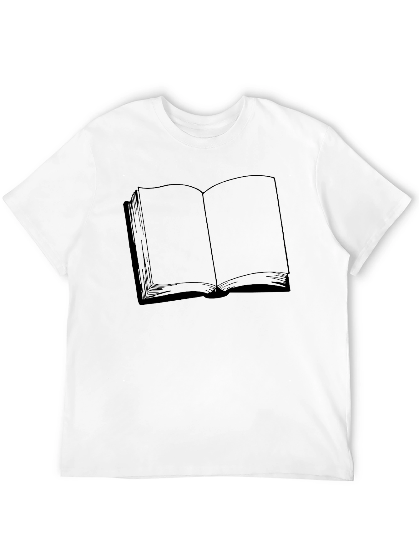Black Open Book Graphic T-Shirt - Reader Tee