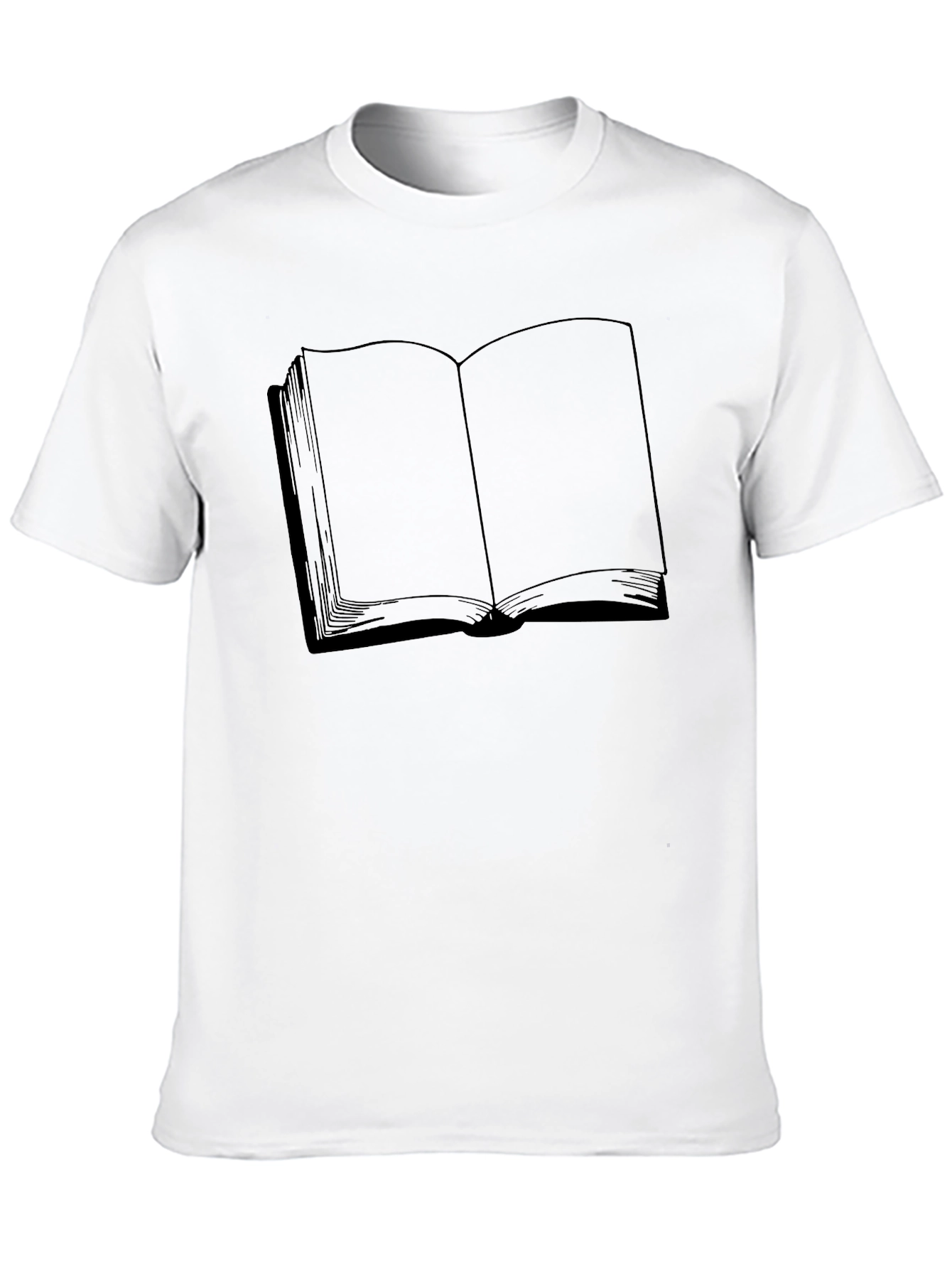 Black Open Book Graphic T-Shirt - Reader Tee