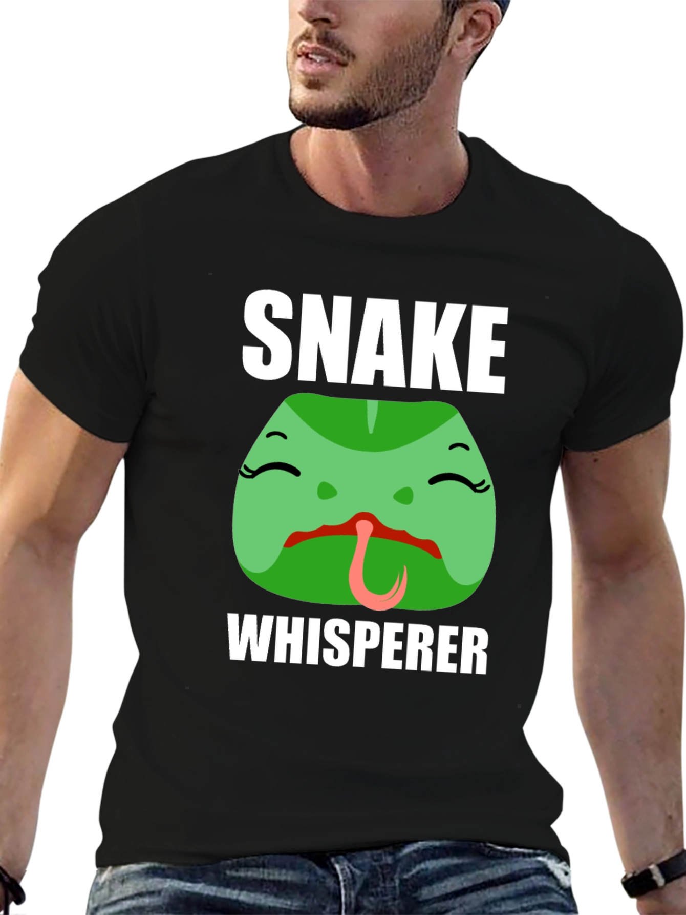 Snake Whisperer Graphic Tee - Mens Black T-Shirt