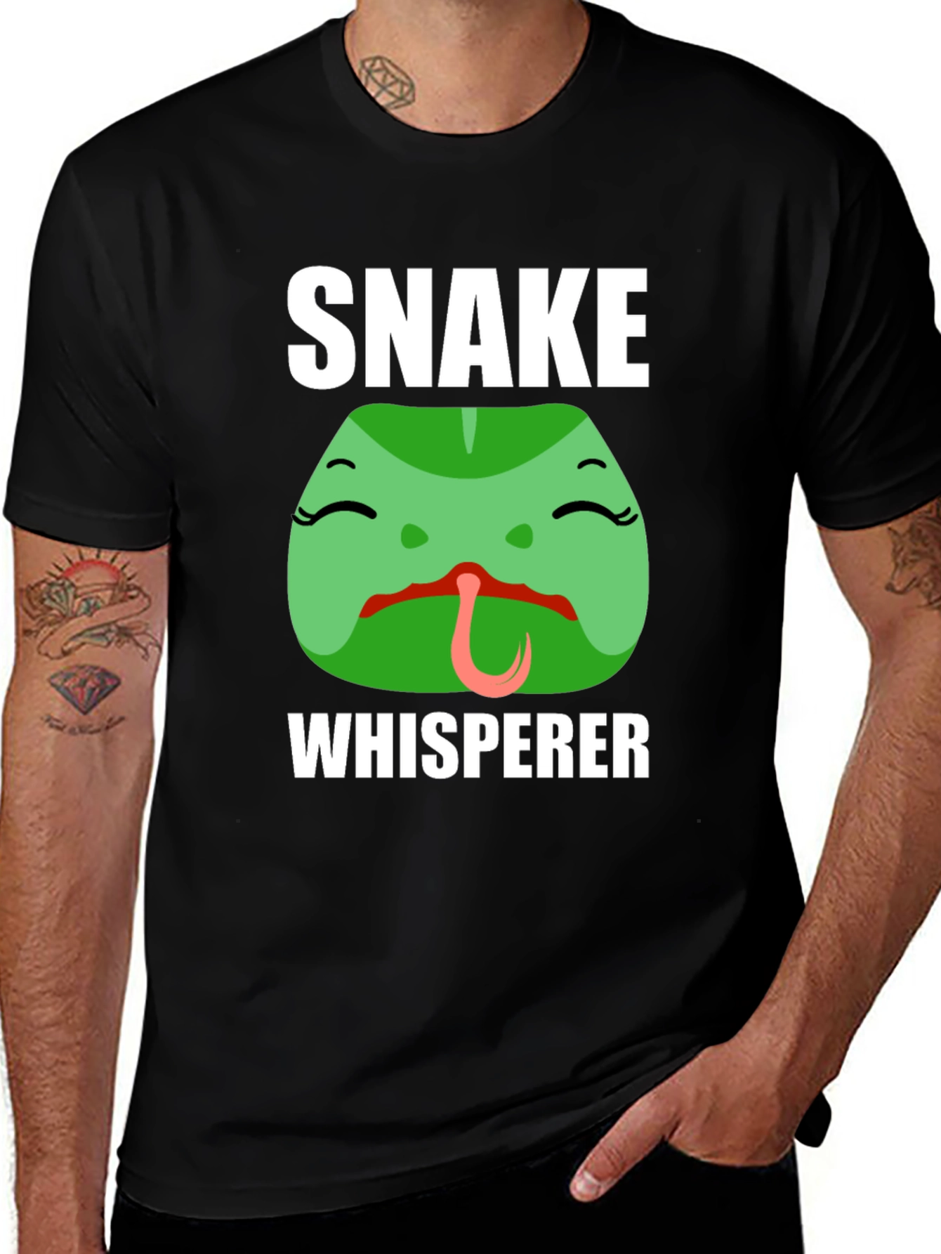 Snake Whisperer Graphic Tee - Mens Black T-Shirt