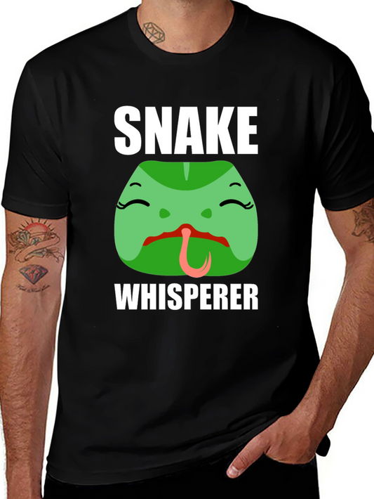 Snake Whisperer Graphic Tee - Mens Black T-Shirt