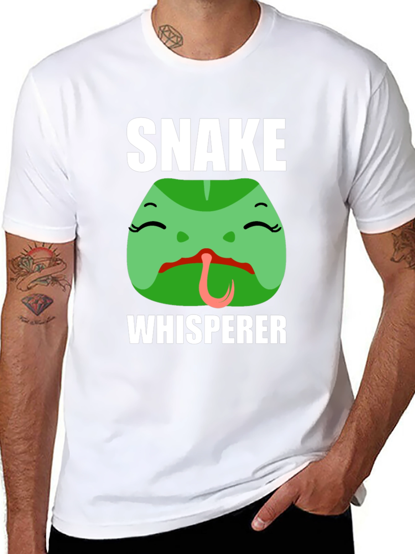 Snake Whisperer Graphic Tee - Mens Black T-Shirt