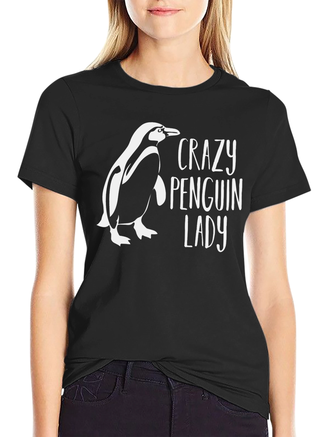 Crazy Penguin Lady Graphic Tee