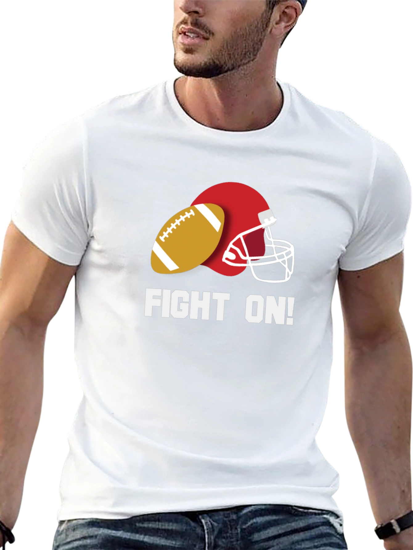 Fight On! Football Helmet and Ball T-Shirt
