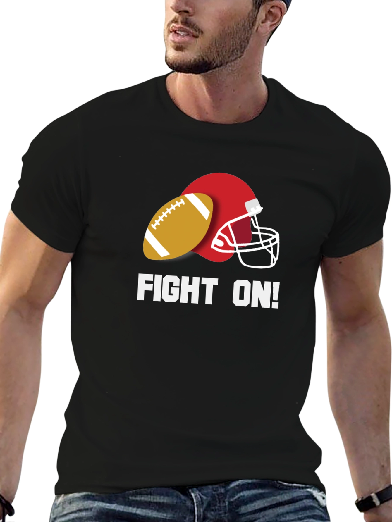 Fight On! Football Helmet and Ball T-Shirt