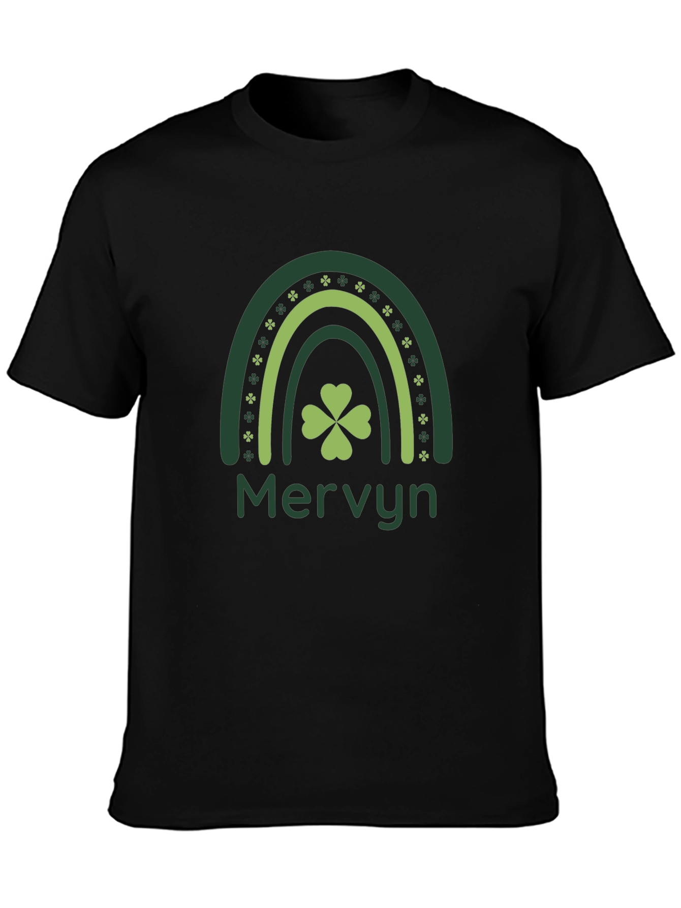 St. Patricks Day Shamrock Rainbow Personalized T-Shirt