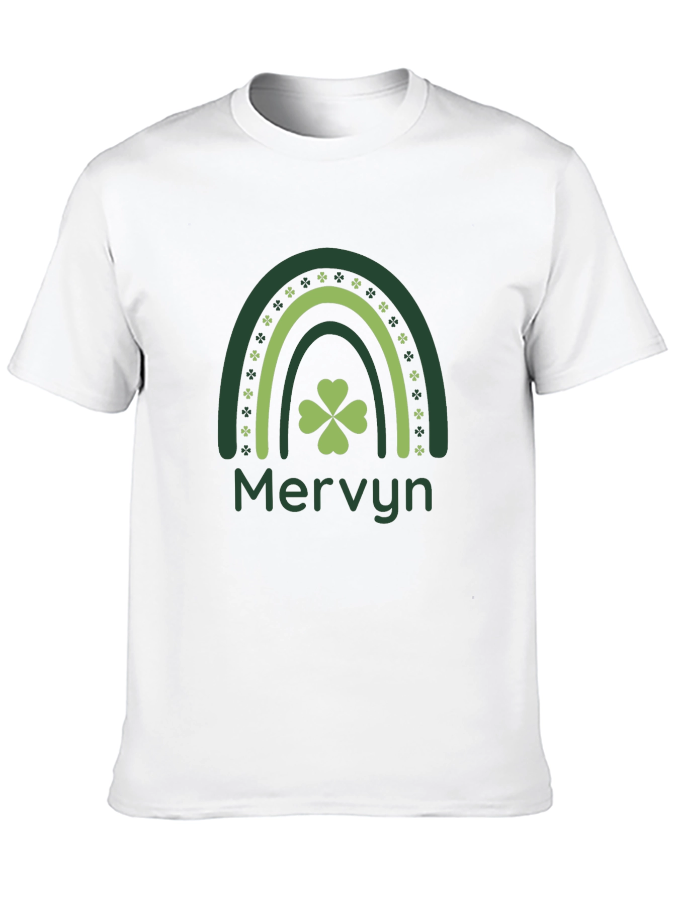 St. Patricks Day Shamrock Rainbow Personalized T-Shirt