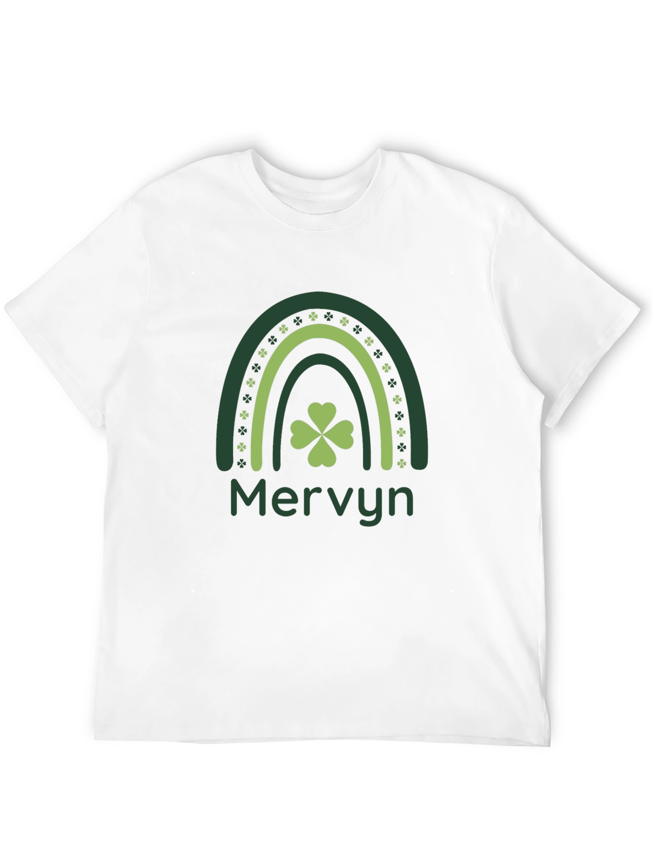 St. Patricks Day Shamrock Rainbow Personalized T-Shirt