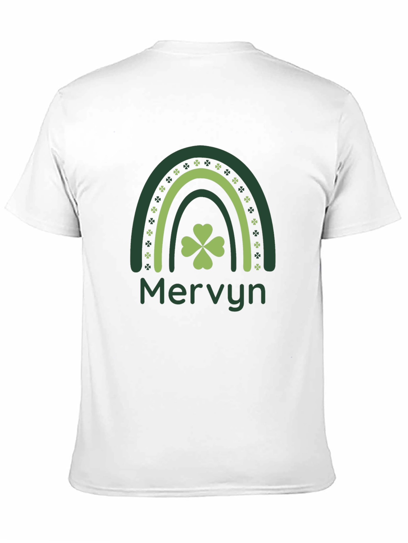 St. Patricks Day Shamrock Rainbow Personalized T-Shirt