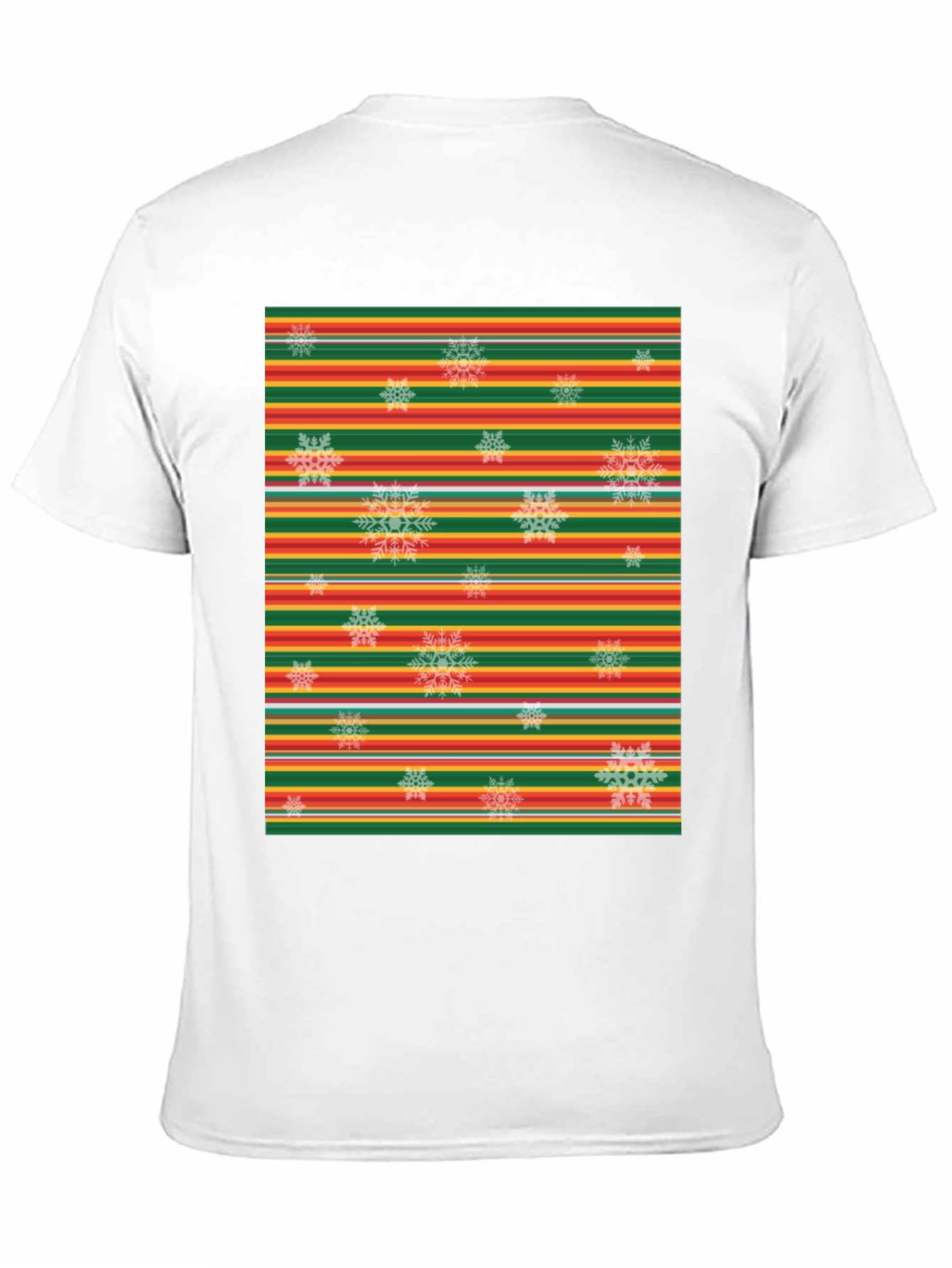 Festive Stripe Snowflake Graphic Tee