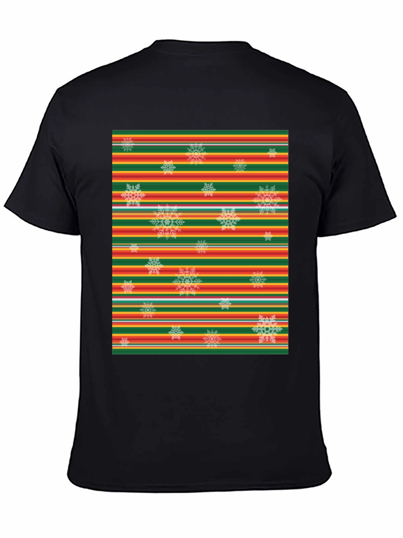 Festive Stripe Snowflake Graphic Tee