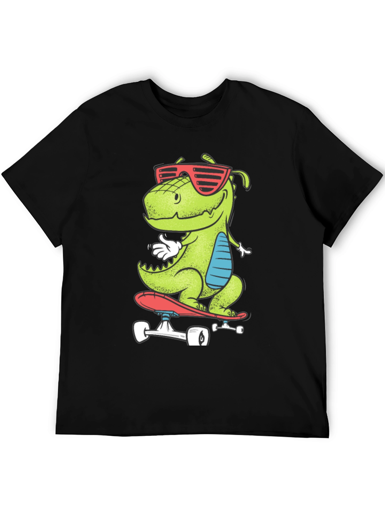 Skateboarding Dinosaur Graphic Tee - Cool Dino T-Shirt