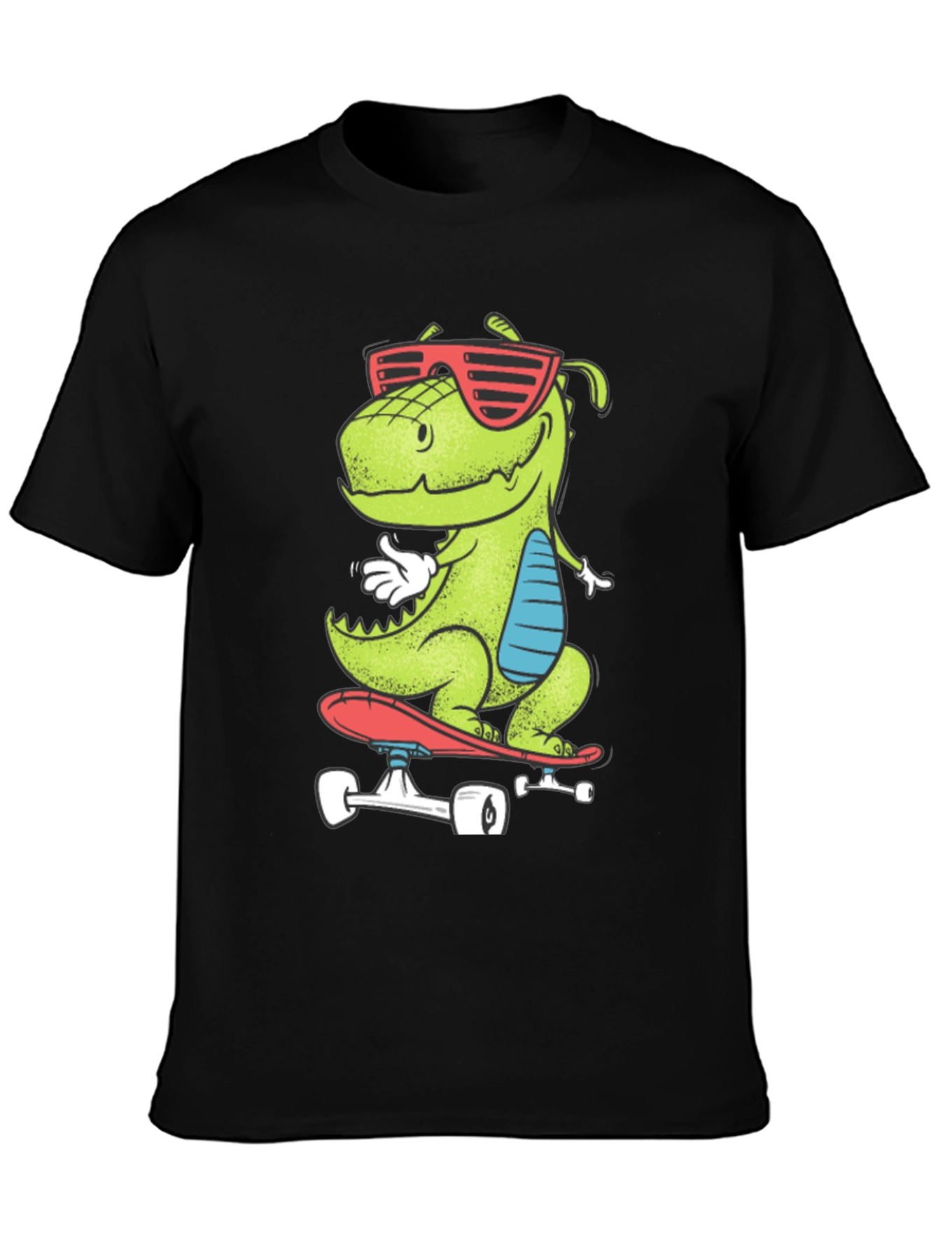 Skateboarding Dinosaur Graphic Tee - Cool Dino T-Shirt