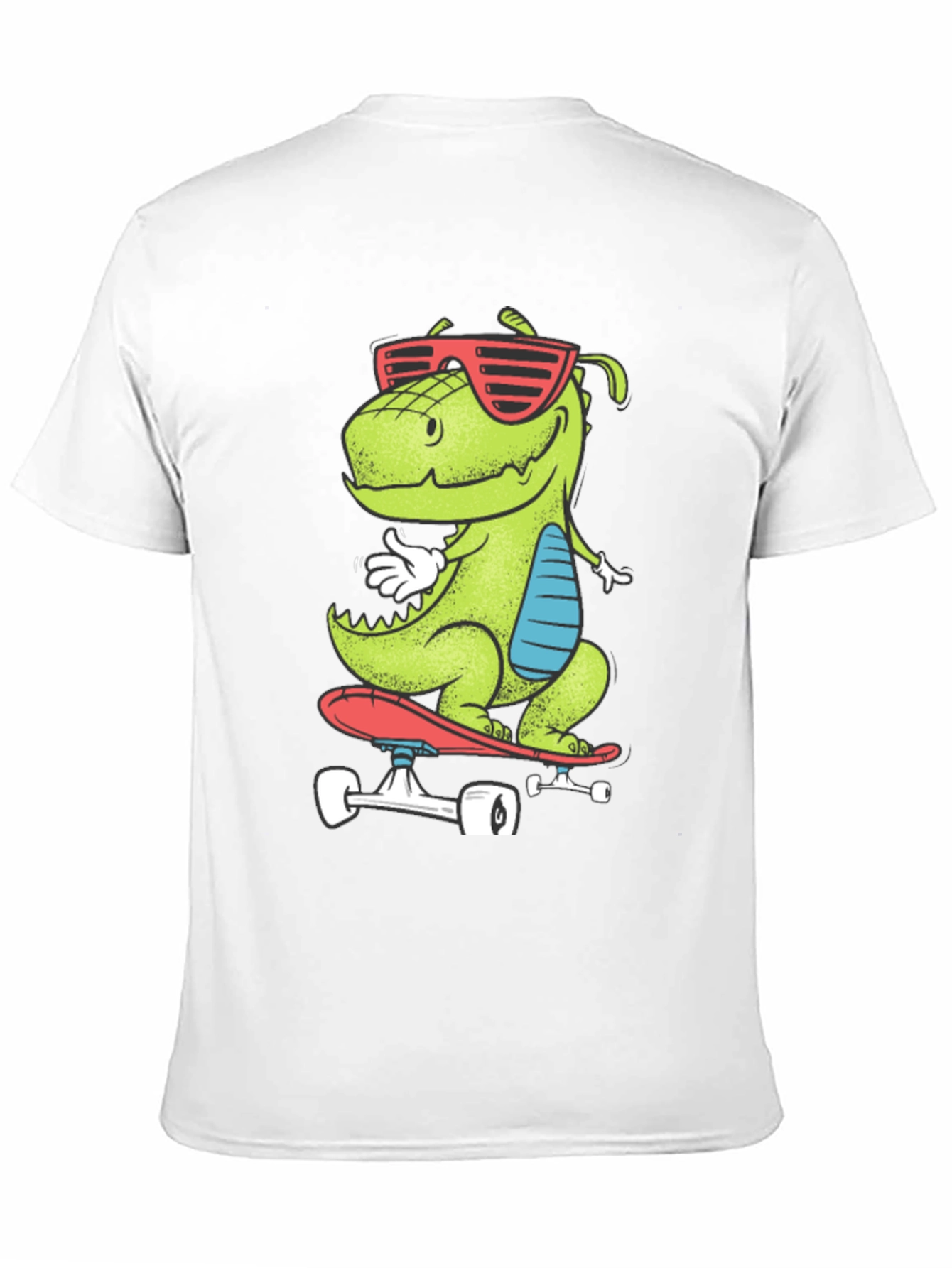 Skateboarding Dinosaur Graphic Tee - Cool Dino T-Shirt