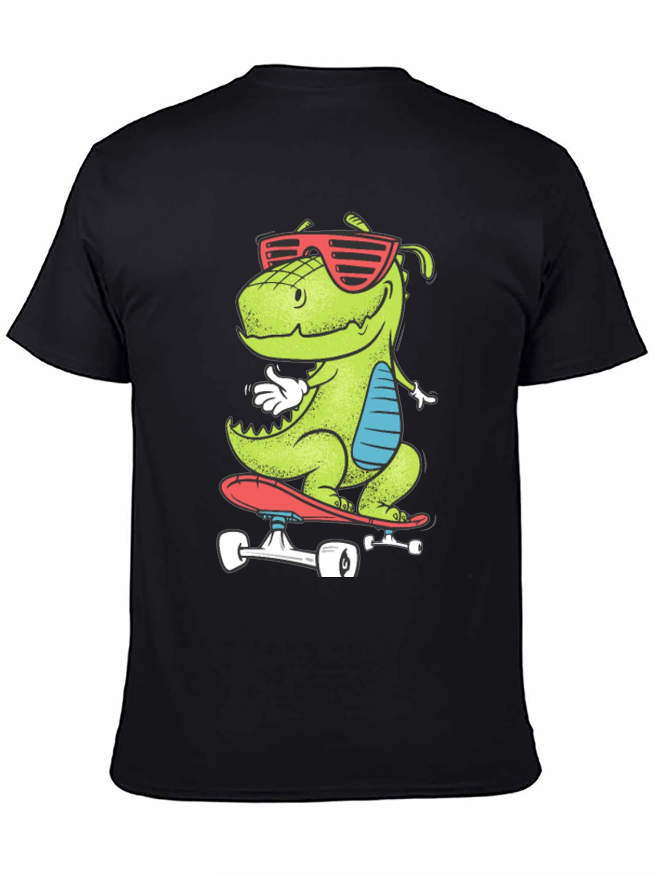 Skateboarding Dinosaur Graphic Tee - Cool Dino T-Shirt