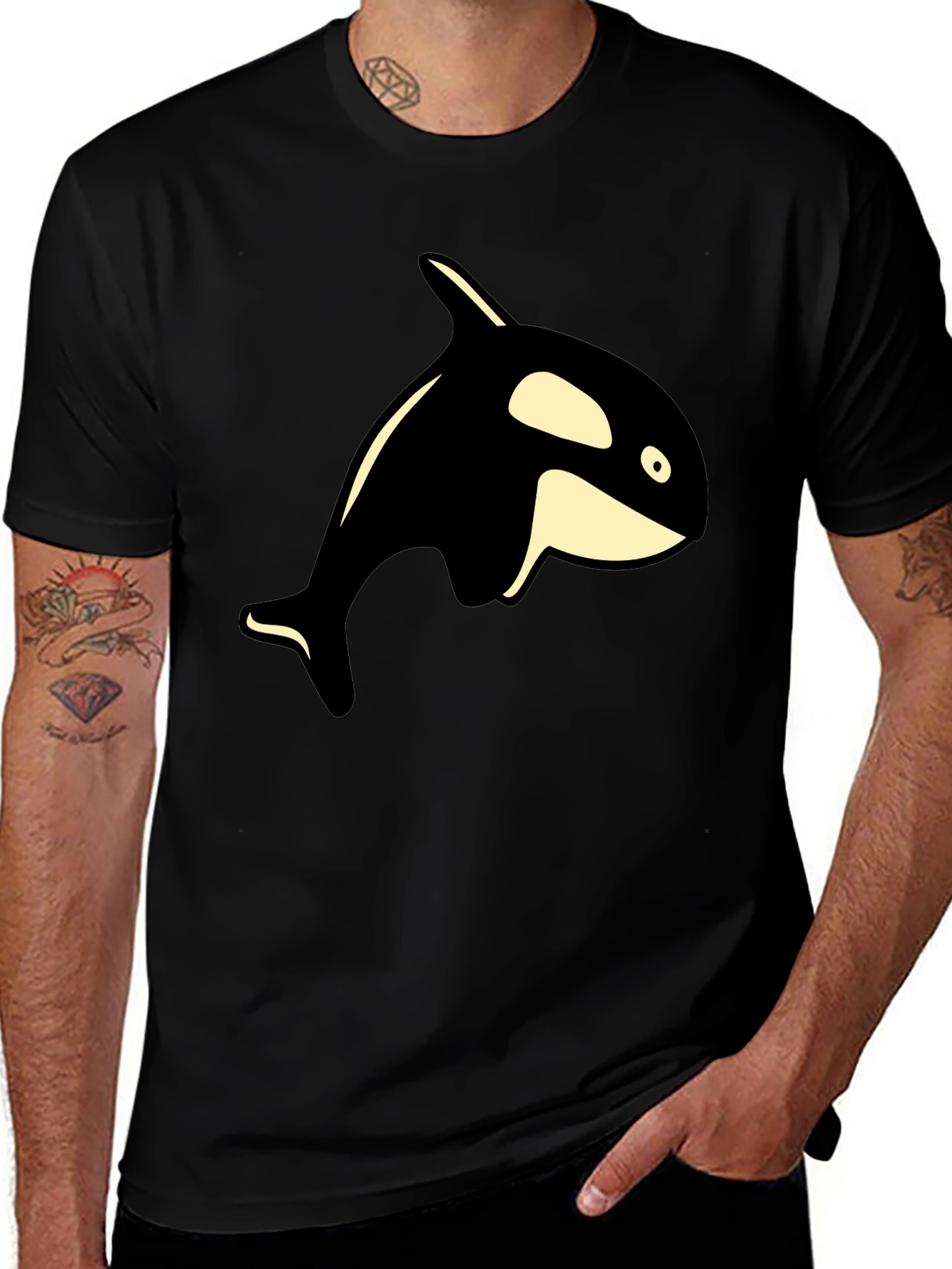 Orca Graphic T-Shirt - Black Whale Tee