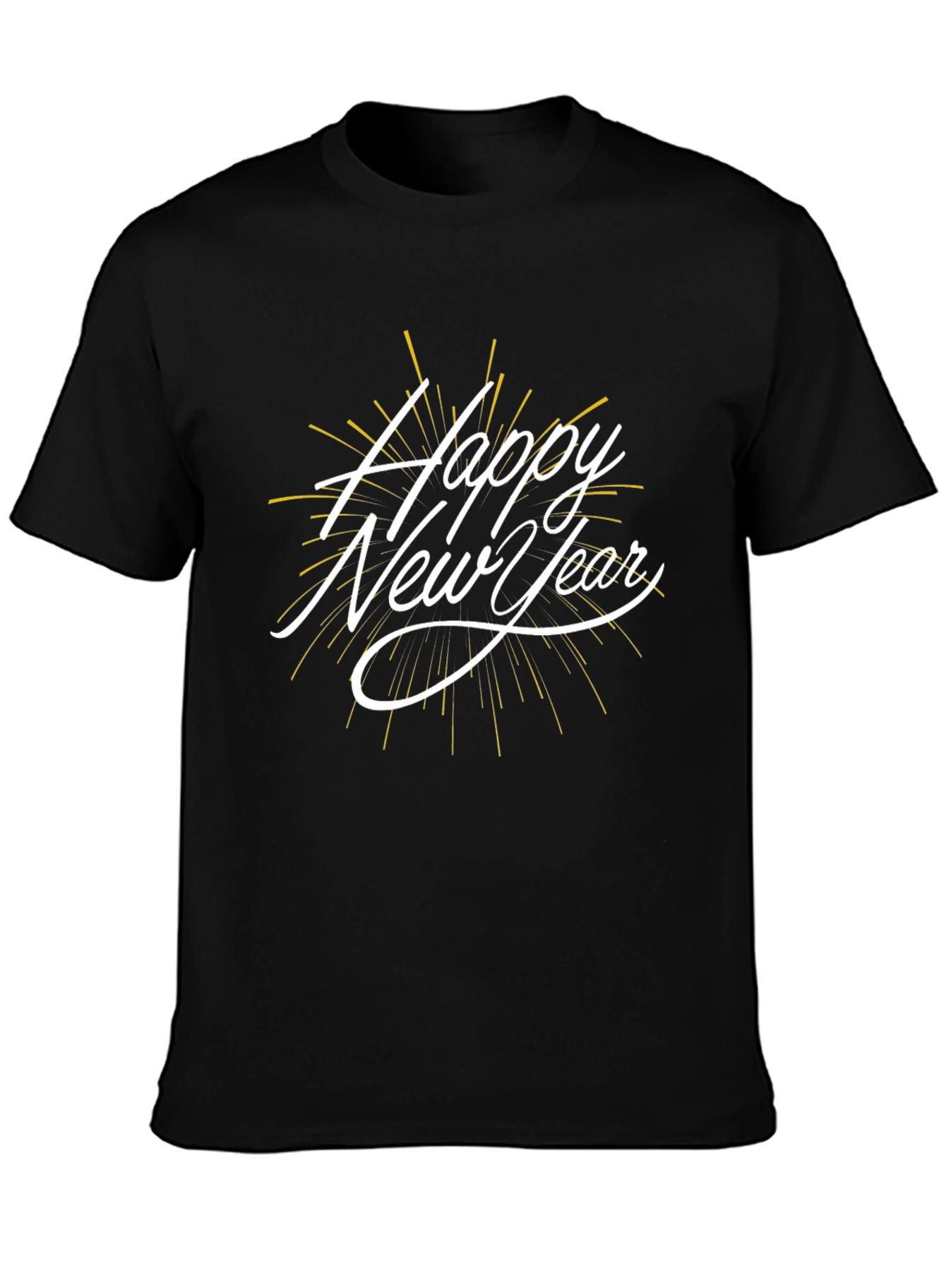 Happy New Year Black T-Shirt Celebration