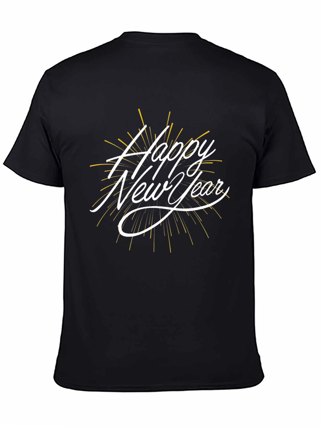 Happy New Year Black T-Shirt Celebration