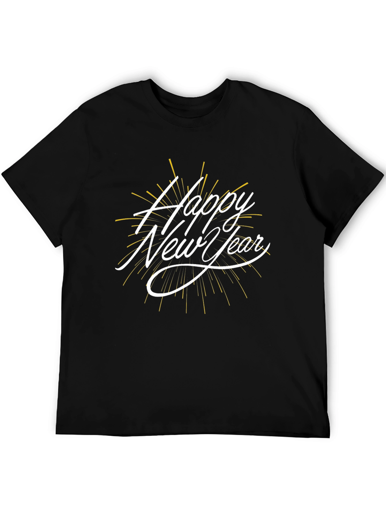 Happy New Year Black T-Shirt Celebration