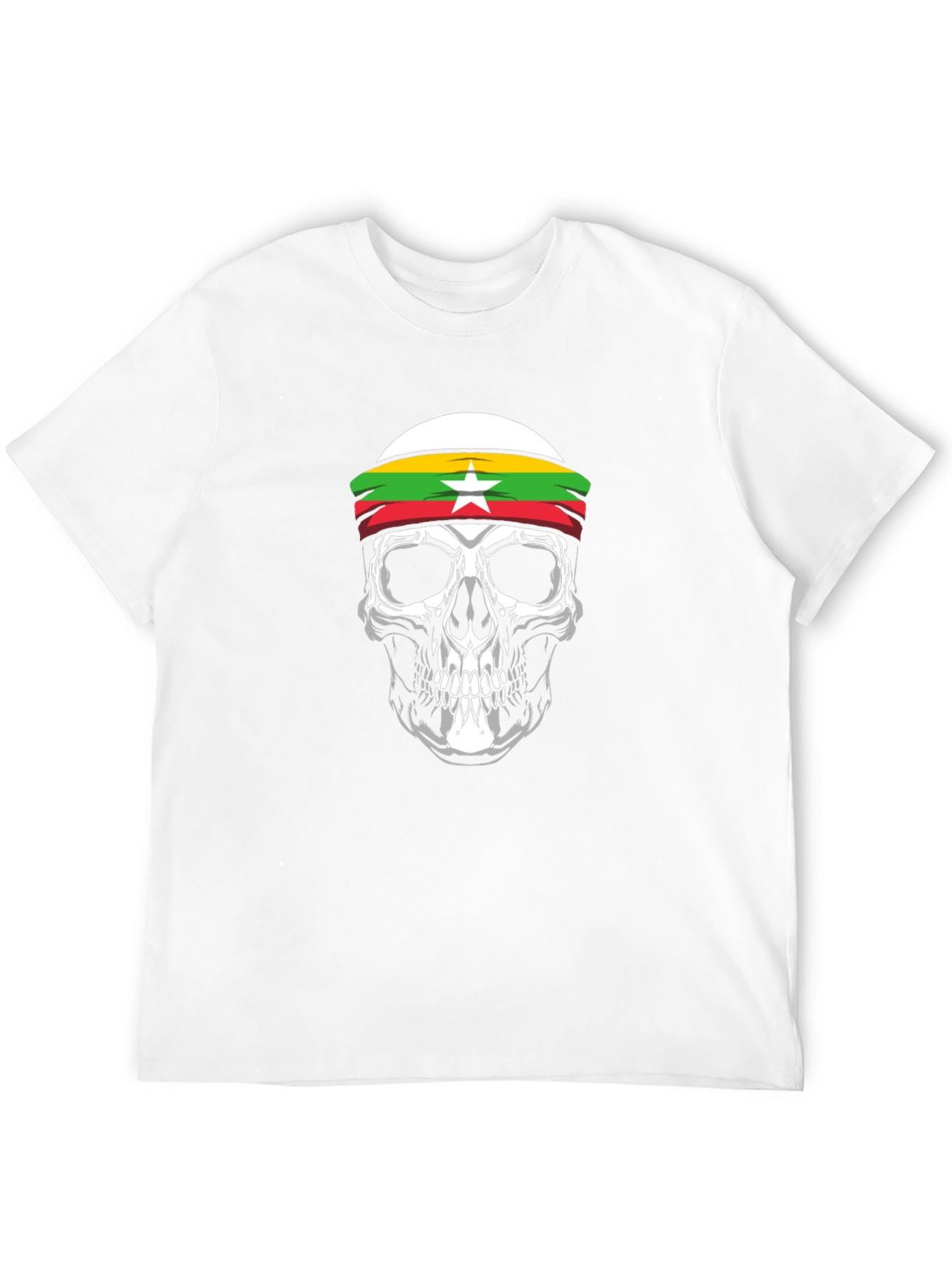 Myanmar Flag Skull T-Shirt