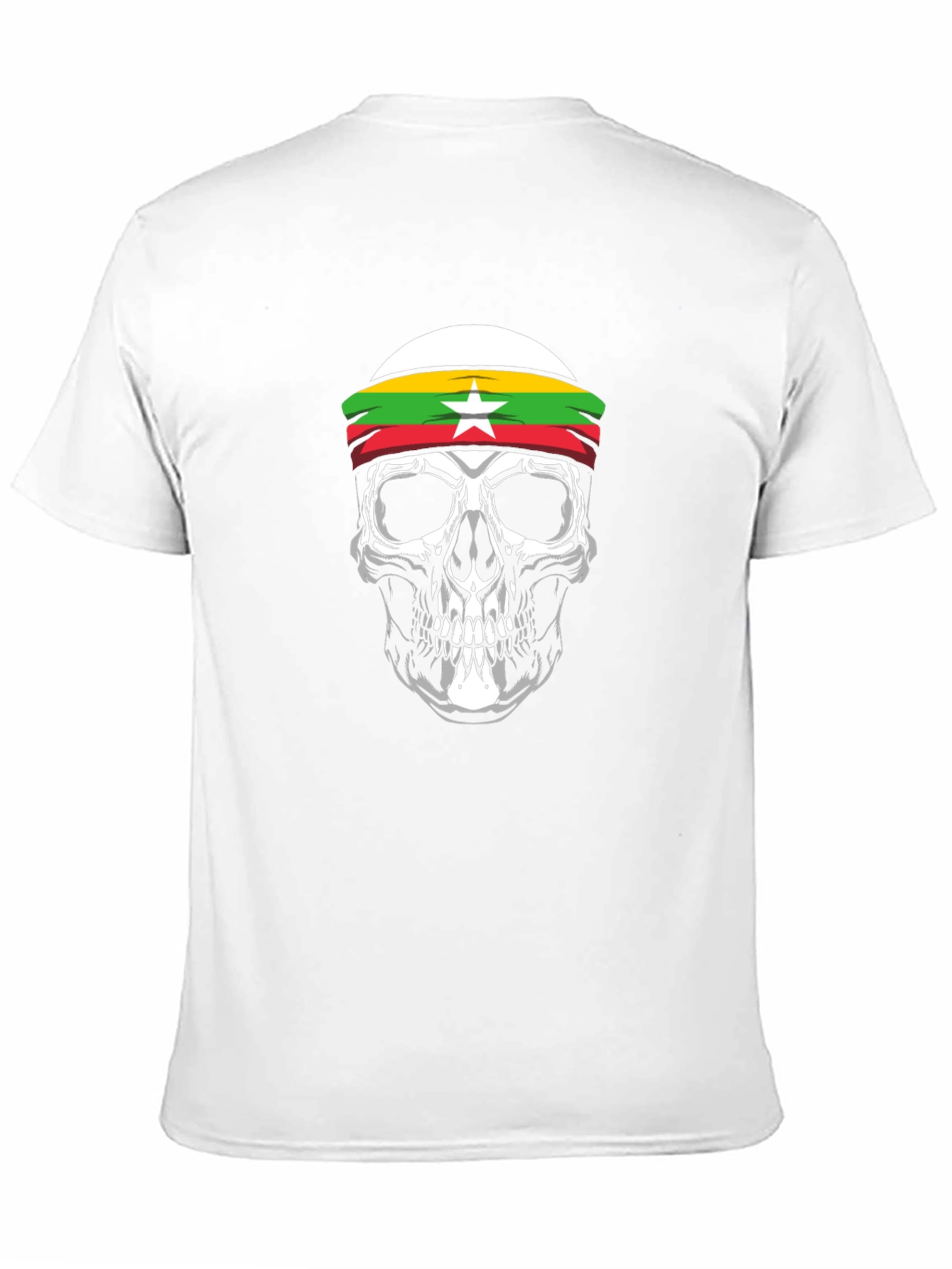 Myanmar Flag Skull T-Shirt