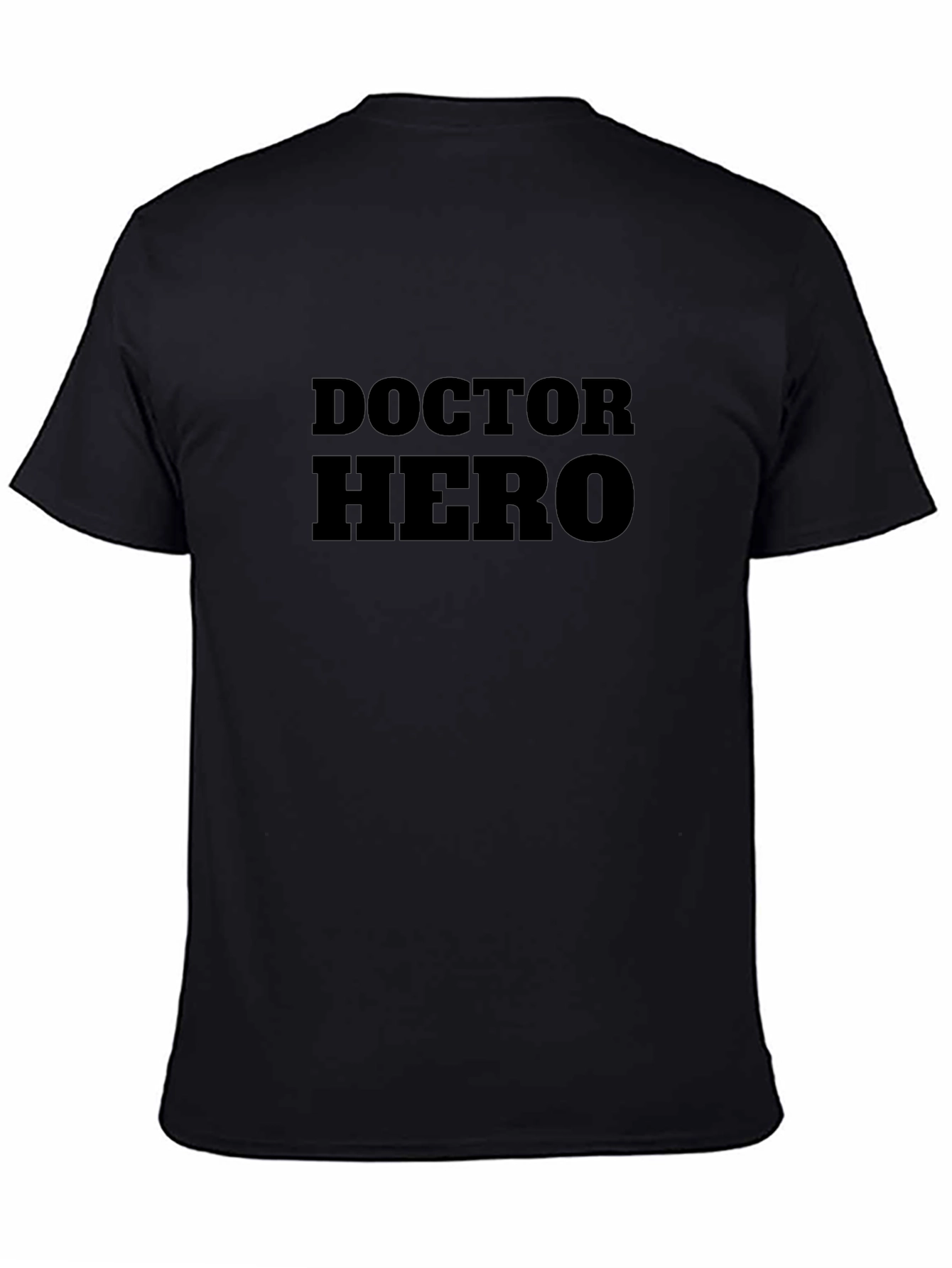 Doctor Hero Black Cotton T-Shirt