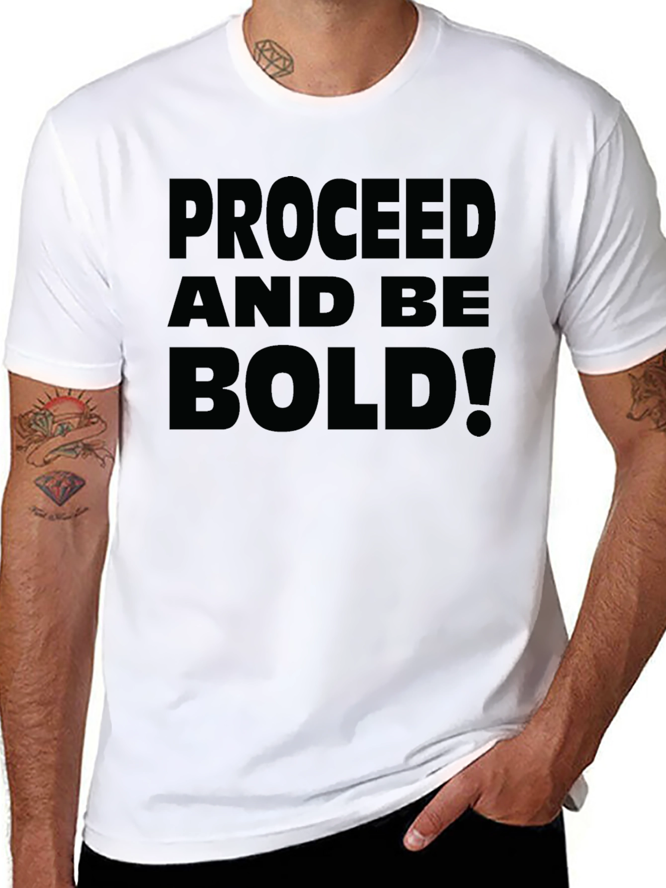 Proceed and Be Bold! Graphic Tee - Black