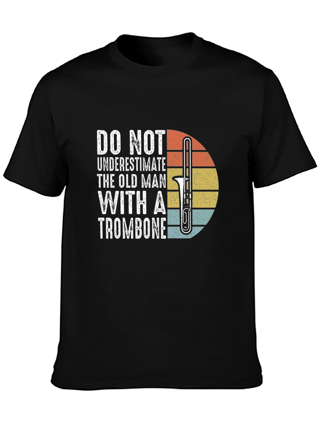 Funny Trombone Player T-Shirt Old Man Musician Tee