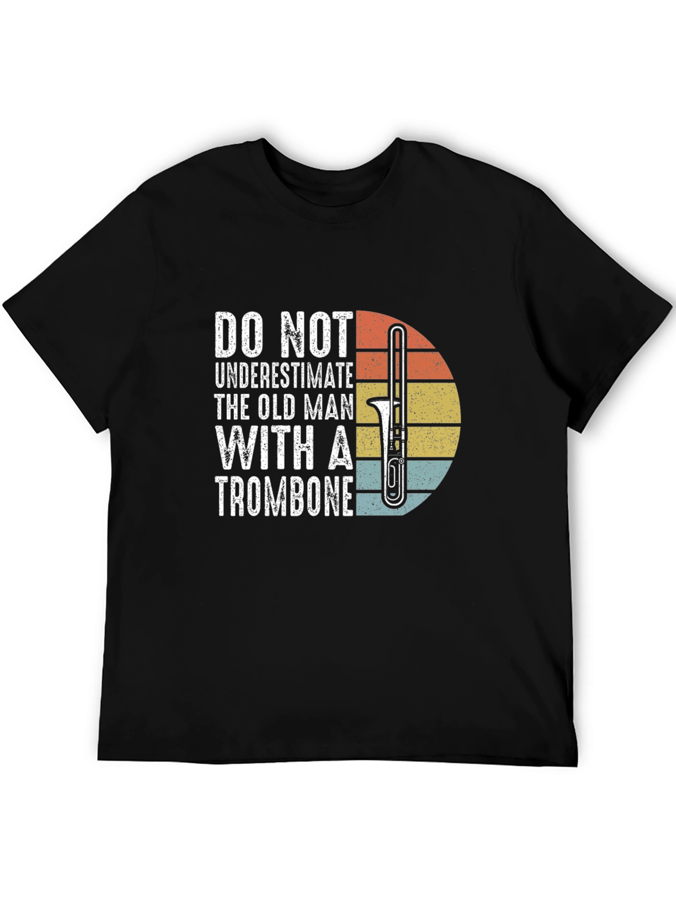 Funny Trombone Player T-Shirt Old Man Musician Tee