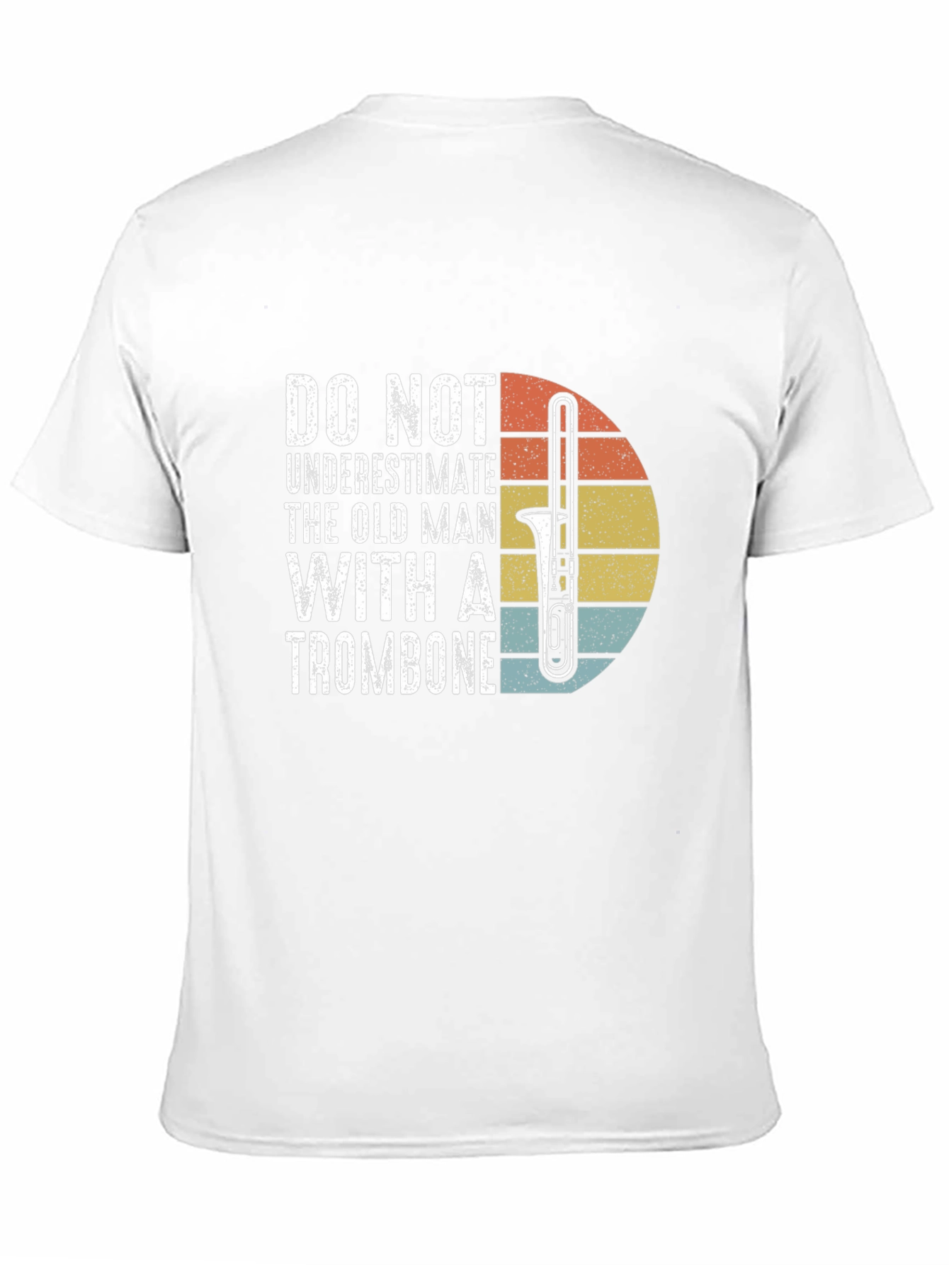 Funny Trombone Player T-Shirt Old Man Musician Tee