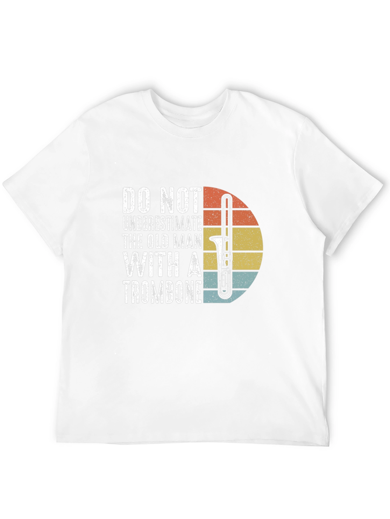 Funny Trombone Player T-Shirt Old Man Musician Tee