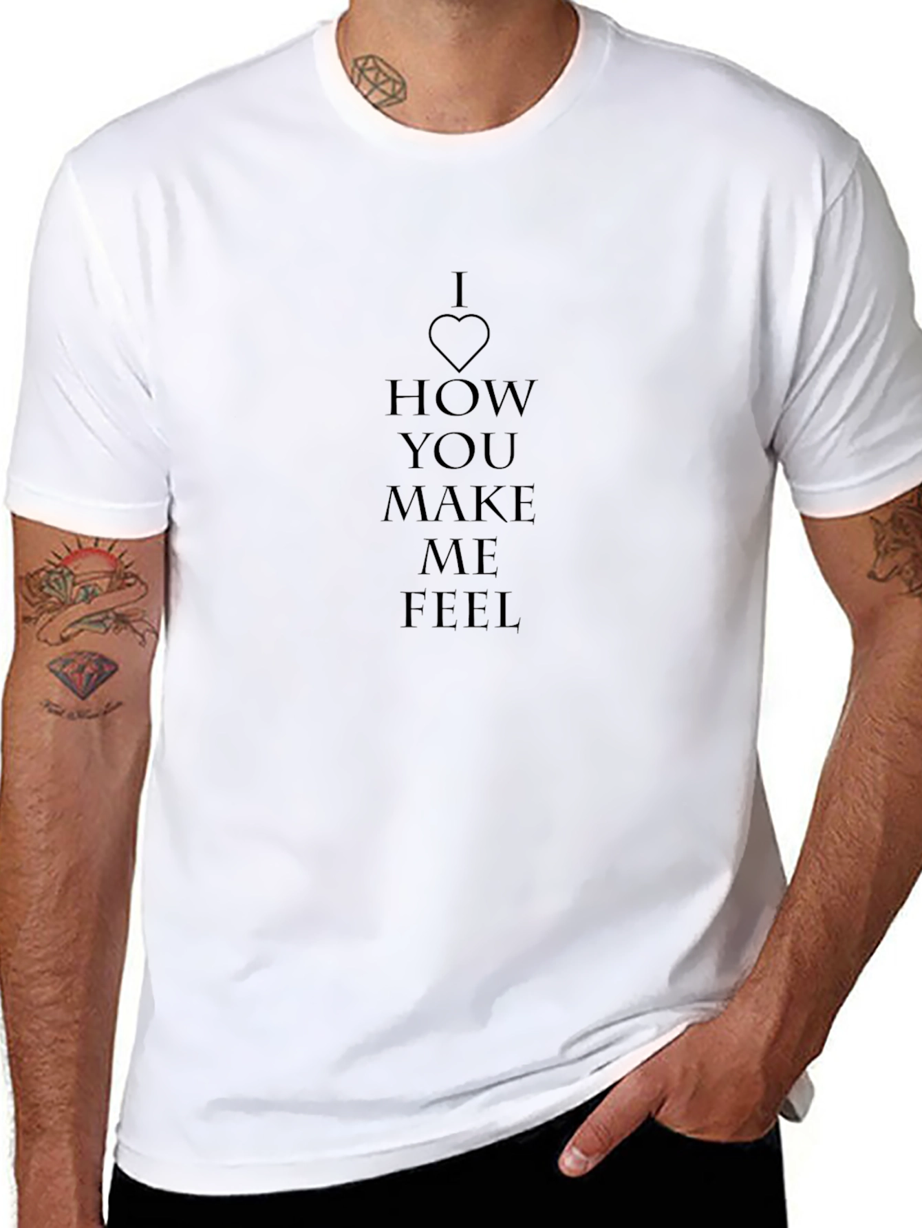 I Heart How You Make Me Feel Black T-Shirt