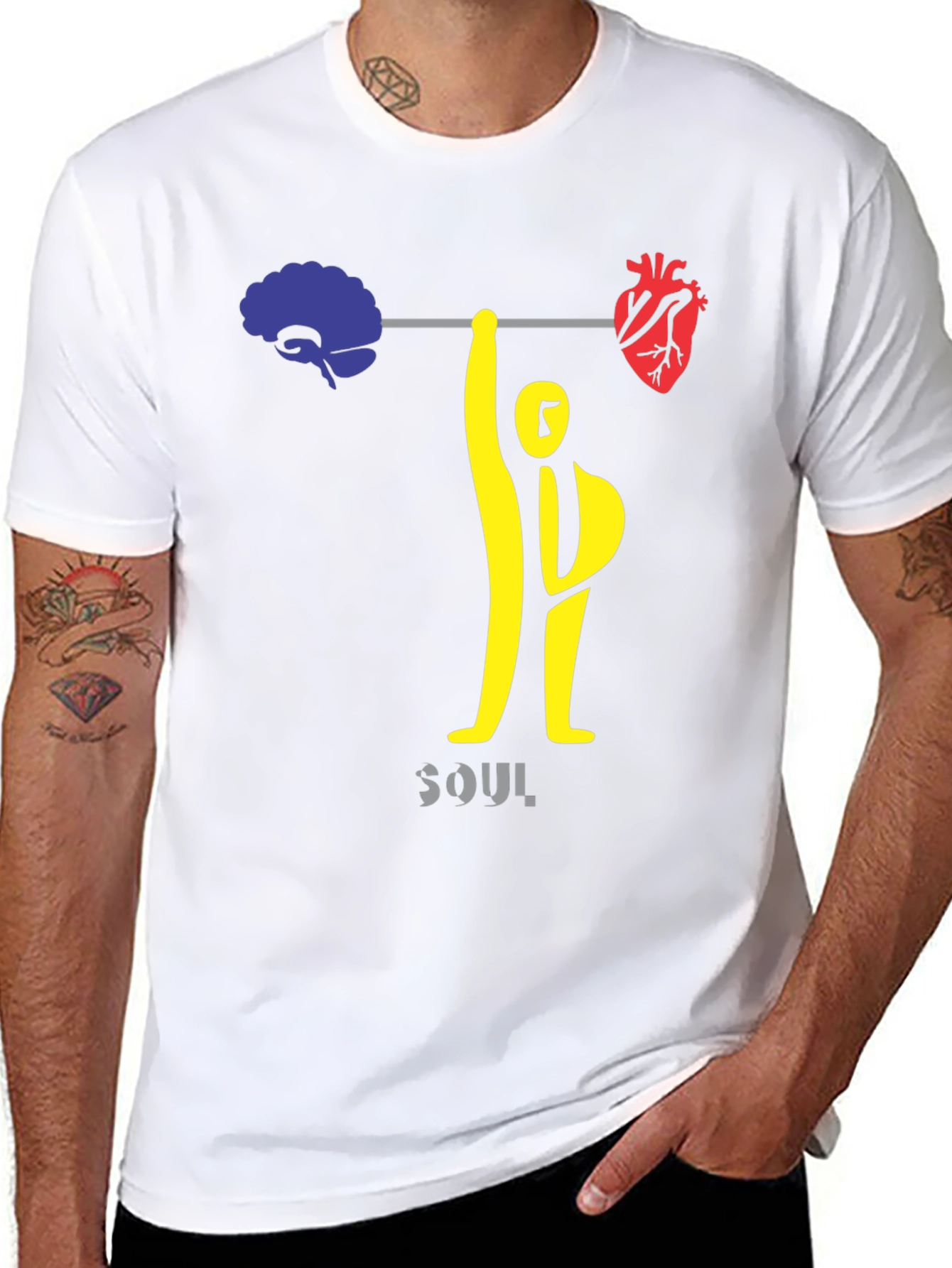 Brain & Heart Powerlifting T-Shirt