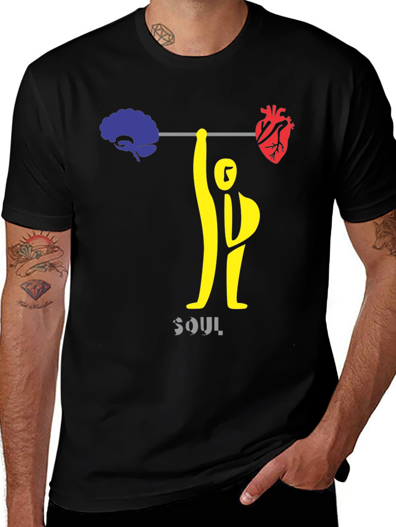 Brain & Heart Powerlifting T-Shirt