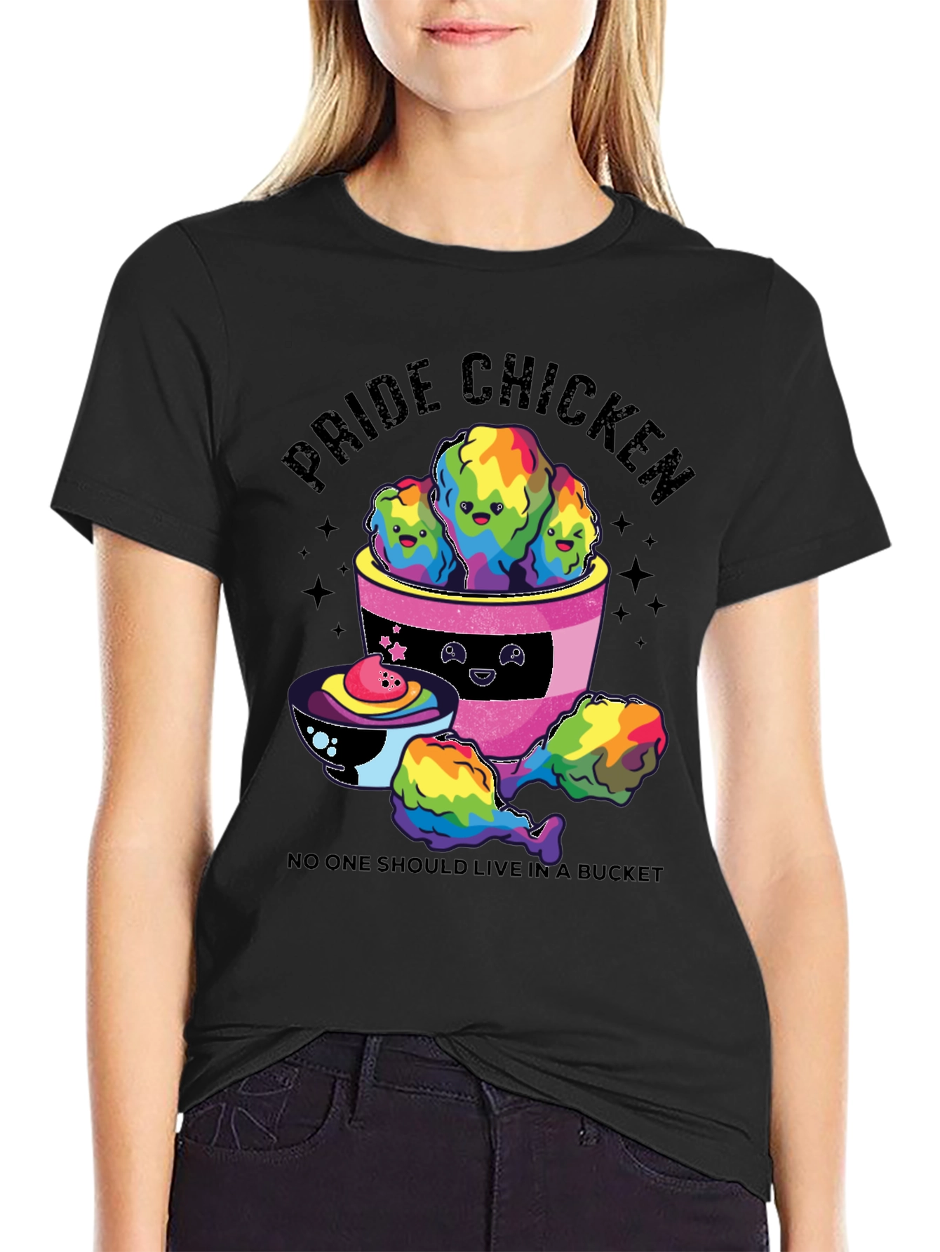 Pride Chicken Graphic T-Shirt - LGBTQ+ Support