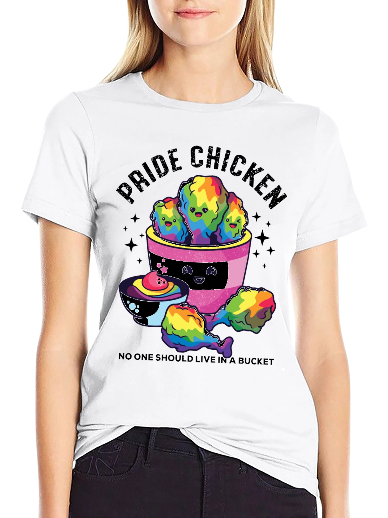 Pride Chicken Graphic T-Shirt - LGBTQ+ Support