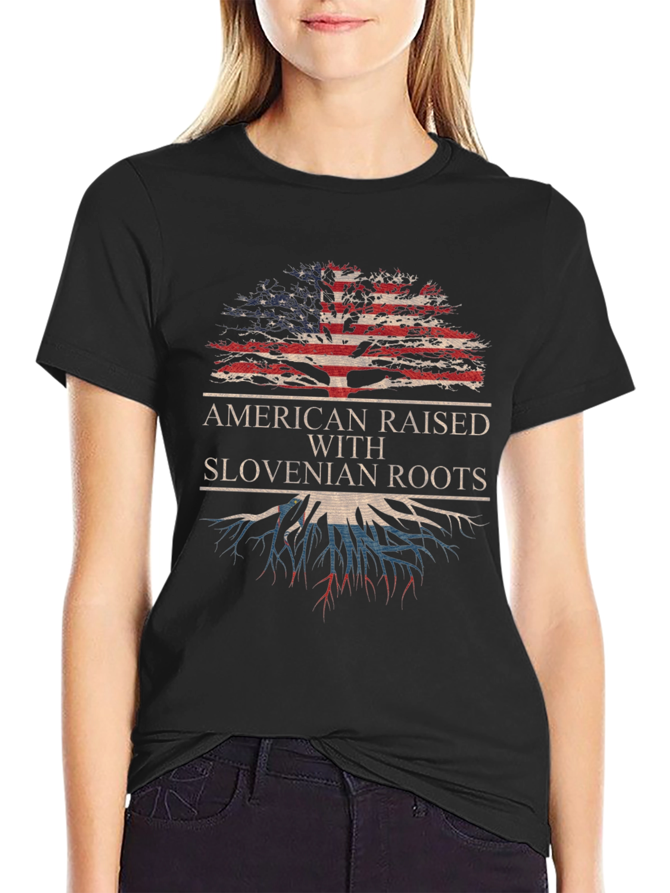 American Raised with Slovenian Roots T-Shirt