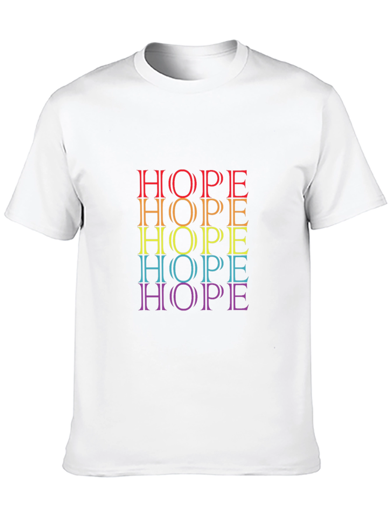 Rainbow HOPE Graphic Tee - Positive Vibes Shirt