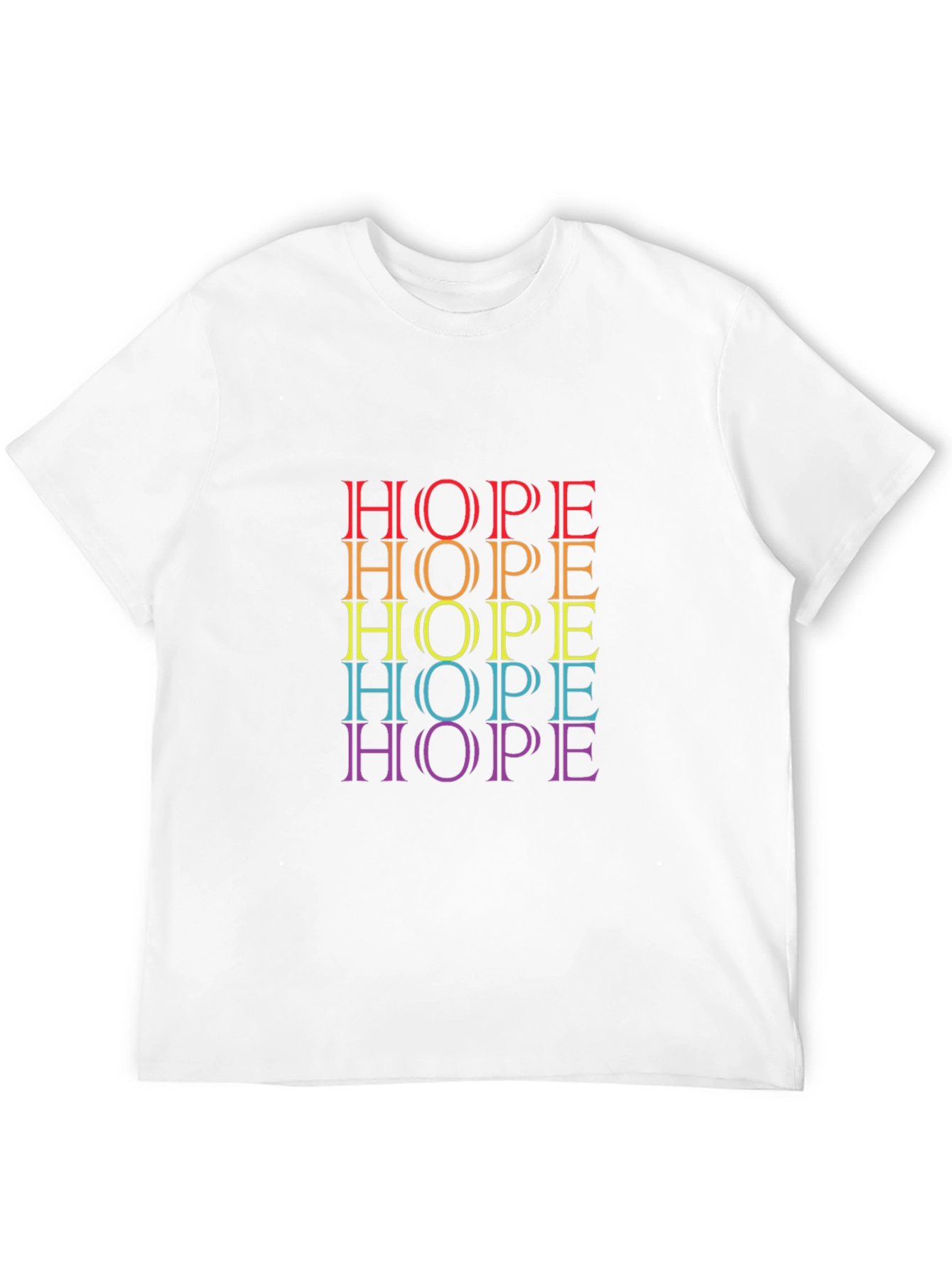 Rainbow HOPE Graphic Tee - Positive Vibes Shirt