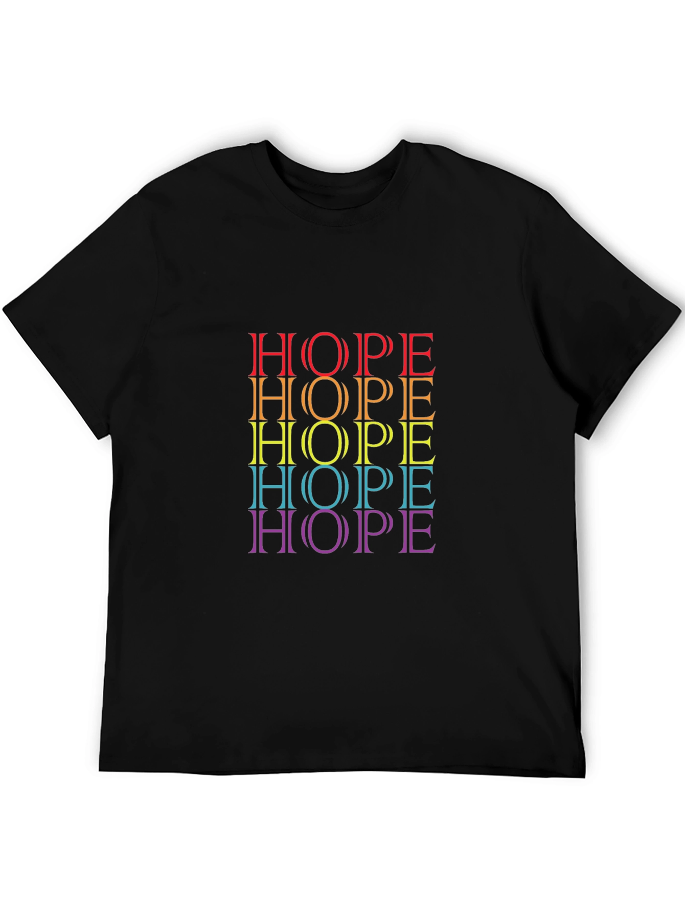 Rainbow HOPE Graphic Tee - Positive Vibes Shirt
