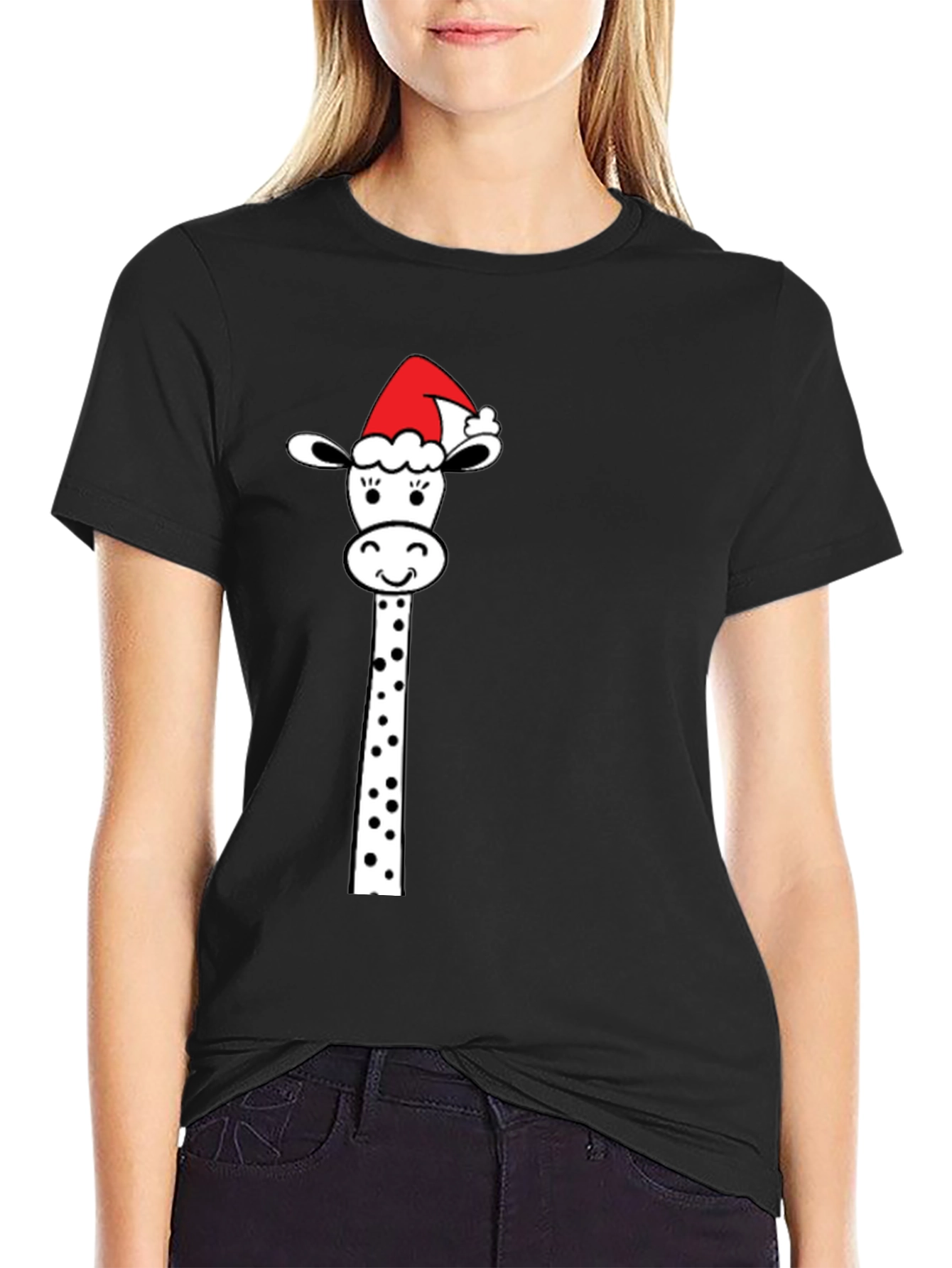 Festive Giraffe Graphic Tee