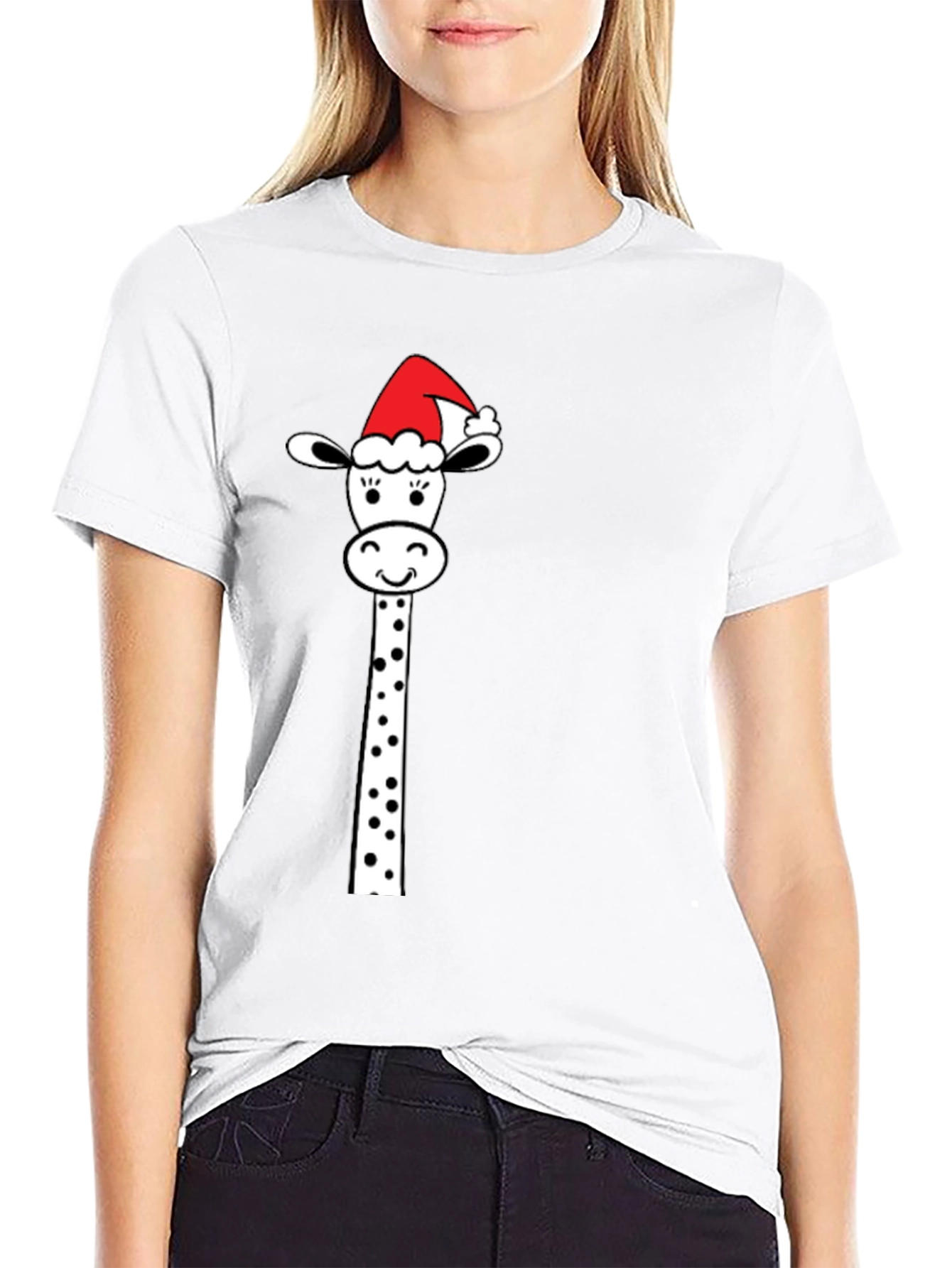 Festive Giraffe Graphic Tee