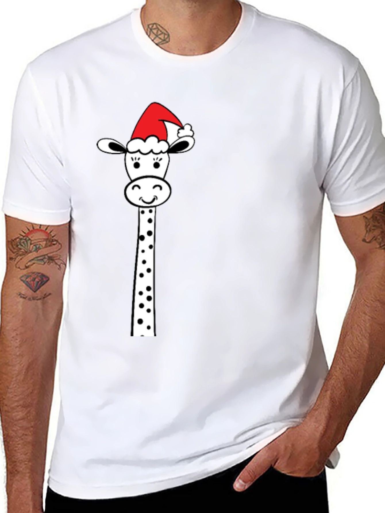 Festive Giraffe Graphic Tee