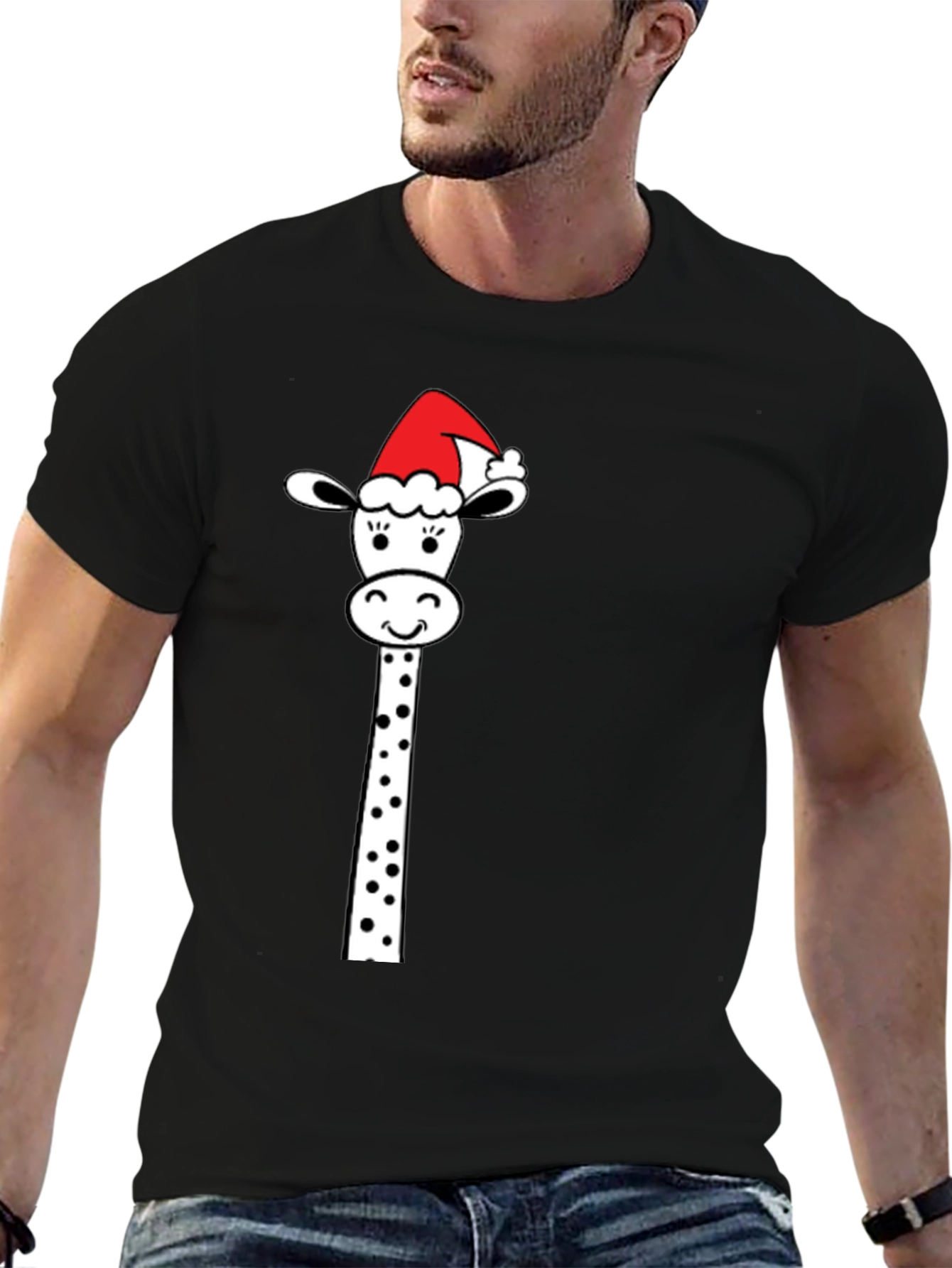 Festive Giraffe Graphic Tee