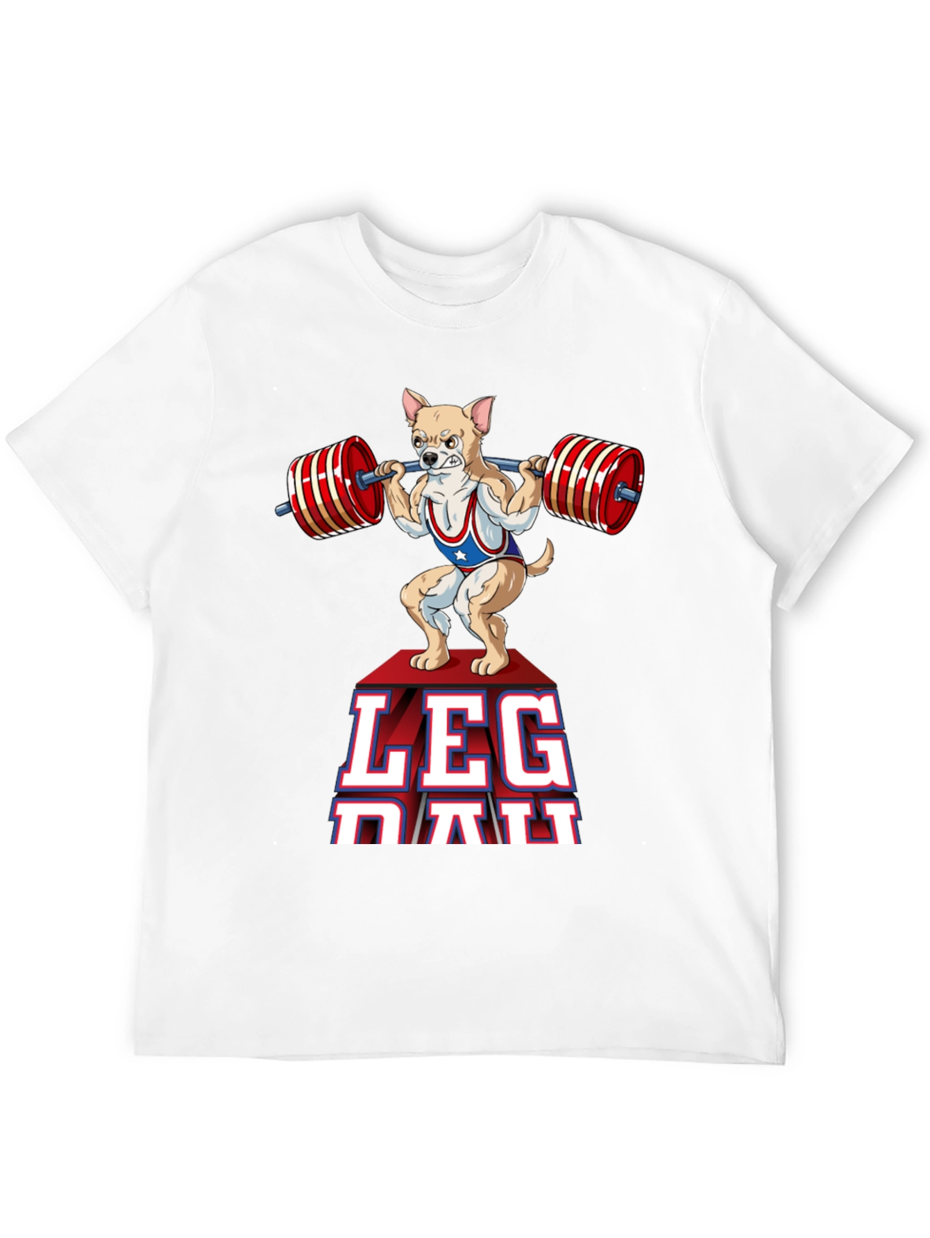 Leg Day Dog T-Shirt Gym Workout Apparel