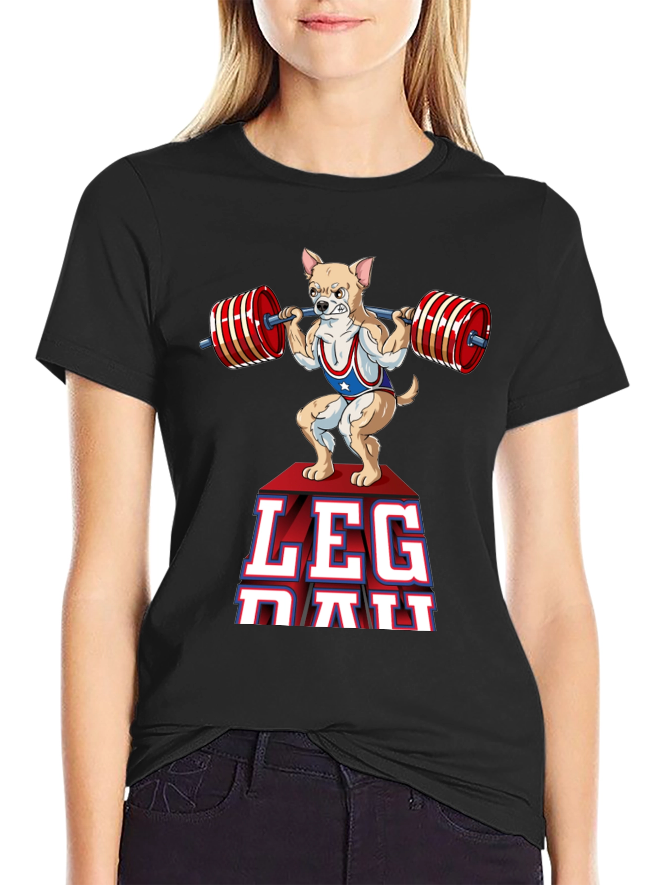 Leg Day Dog T-Shirt Gym Workout Apparel