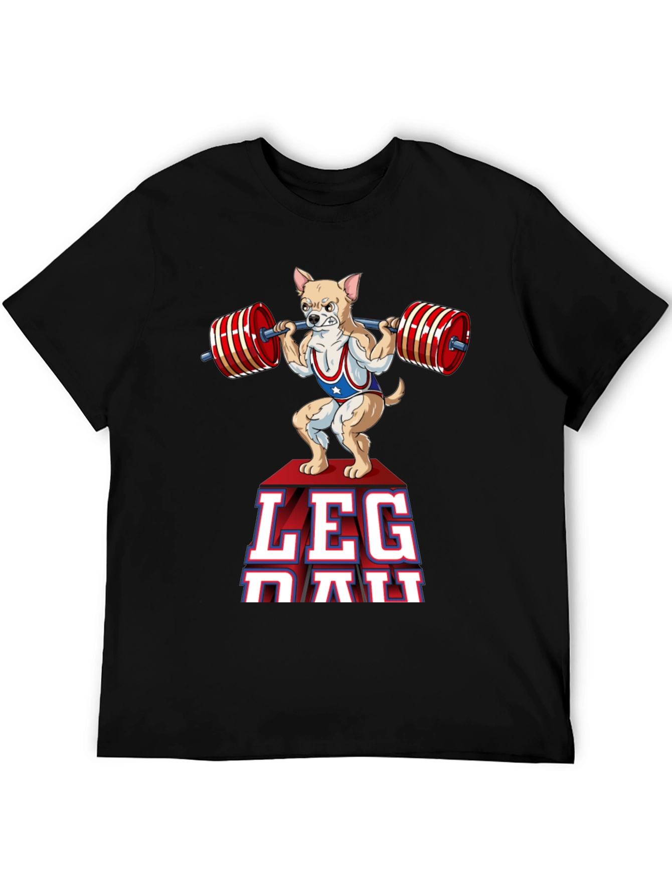 Leg Day Dog T-Shirt Gym Workout Apparel