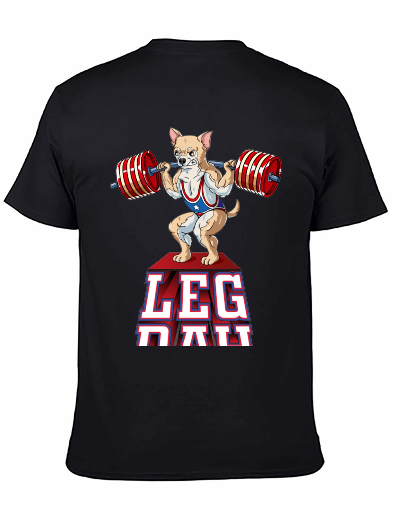 Leg Day Dog T-Shirt Gym Workout Apparel