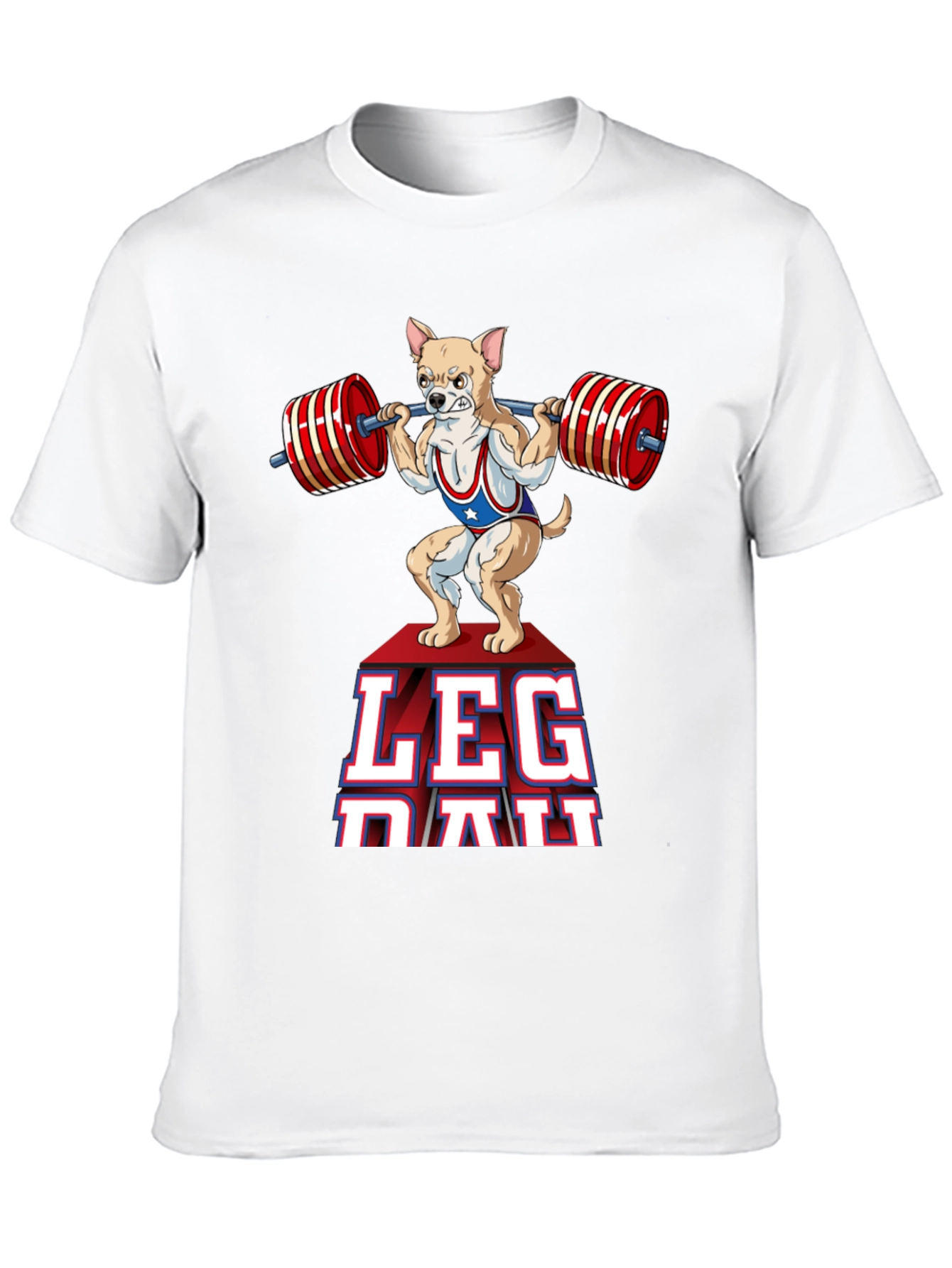Leg Day Dog T-Shirt Gym Workout Apparel