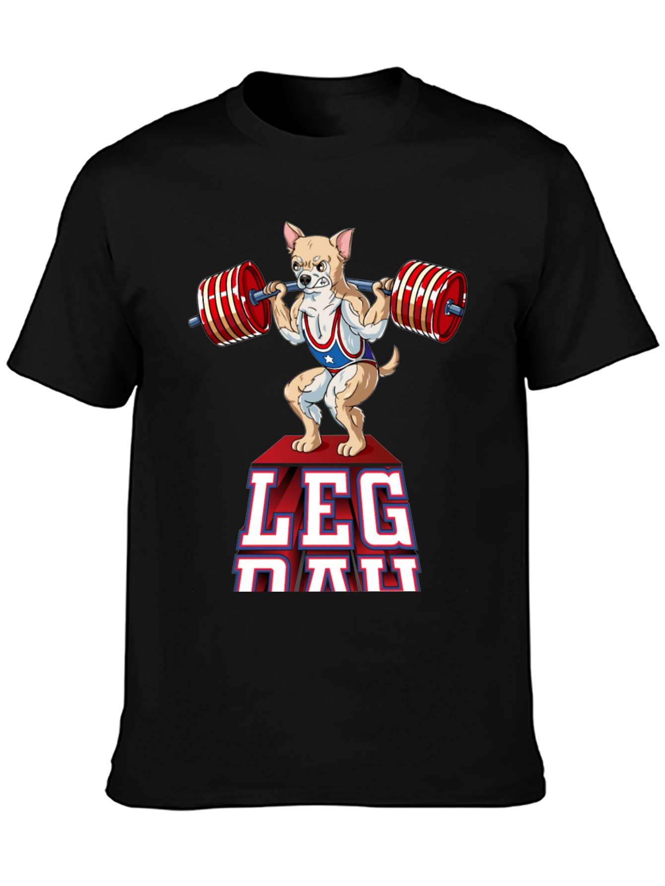 Leg Day Dog T-Shirt Gym Workout Apparel